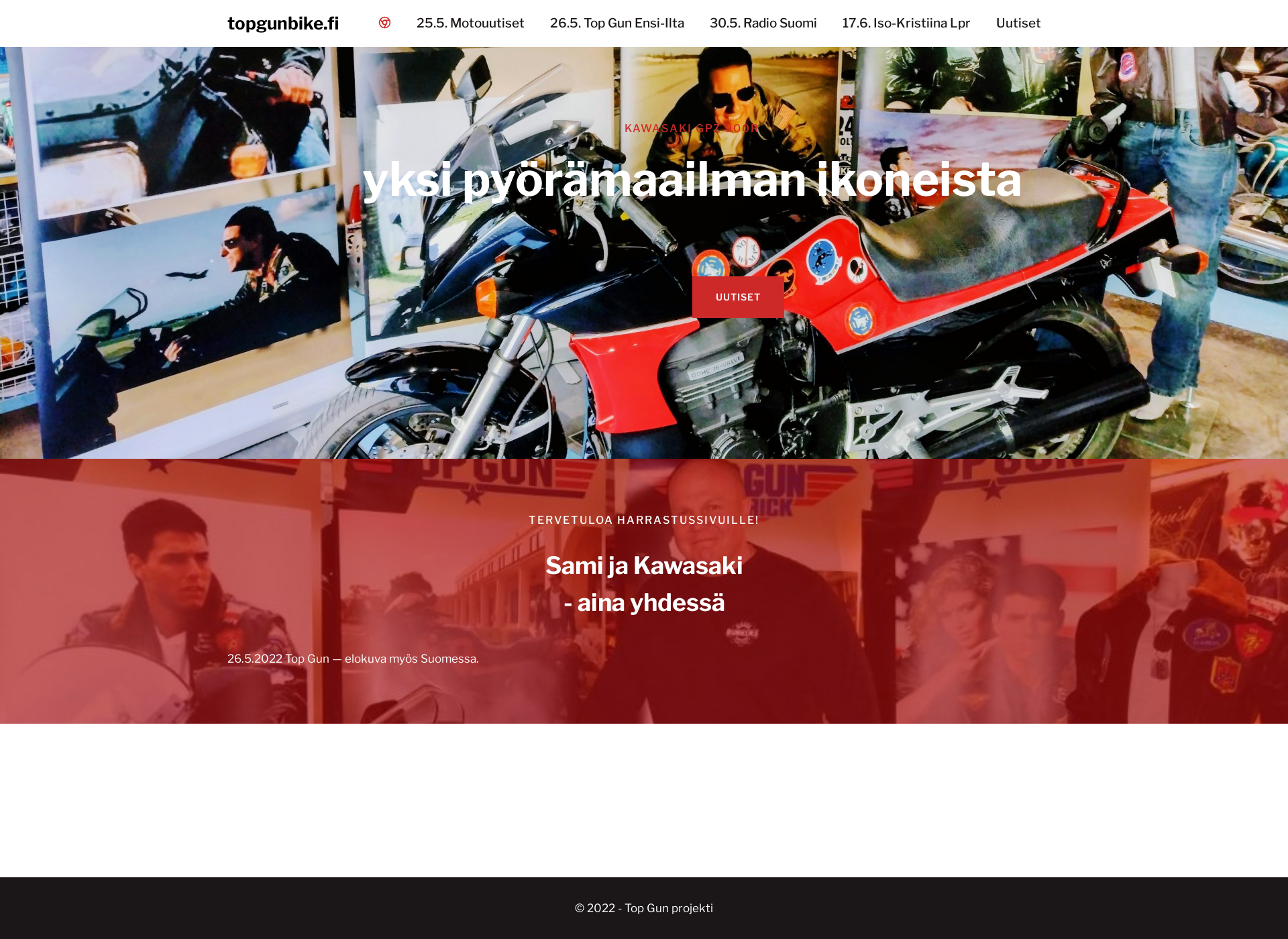 Skärmdump för topgunbike.fi