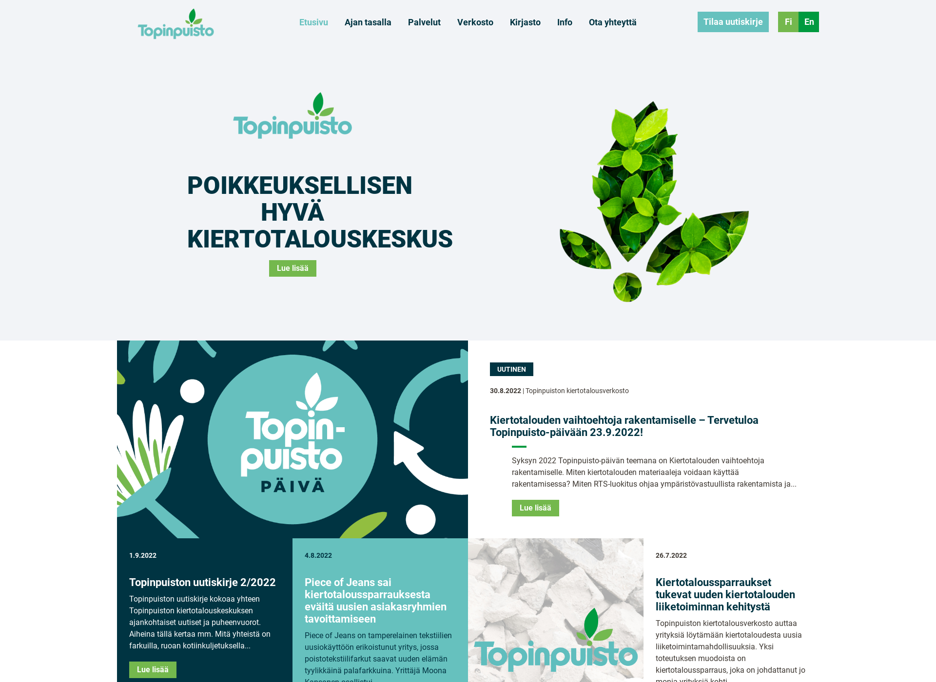 Screenshot for topinpuisto.fi