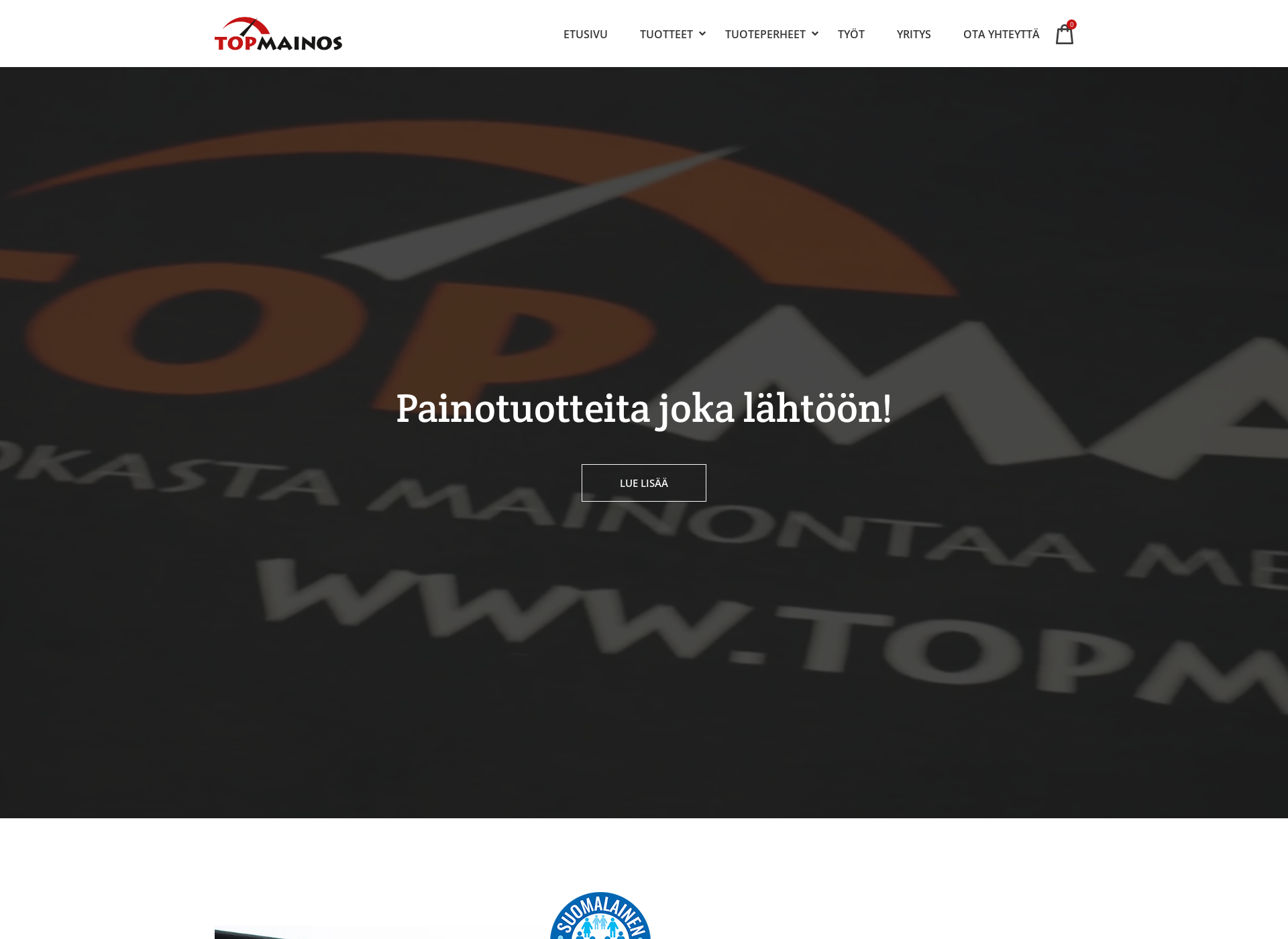 Screenshot for topmainos.fi