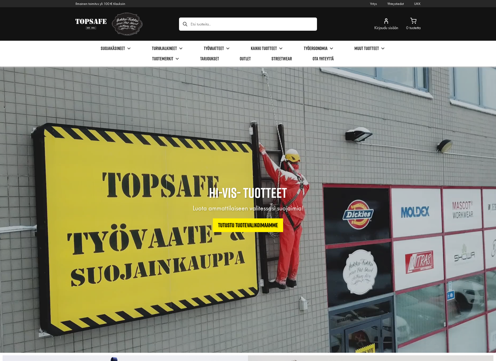 Skärmdump för topstore.fi