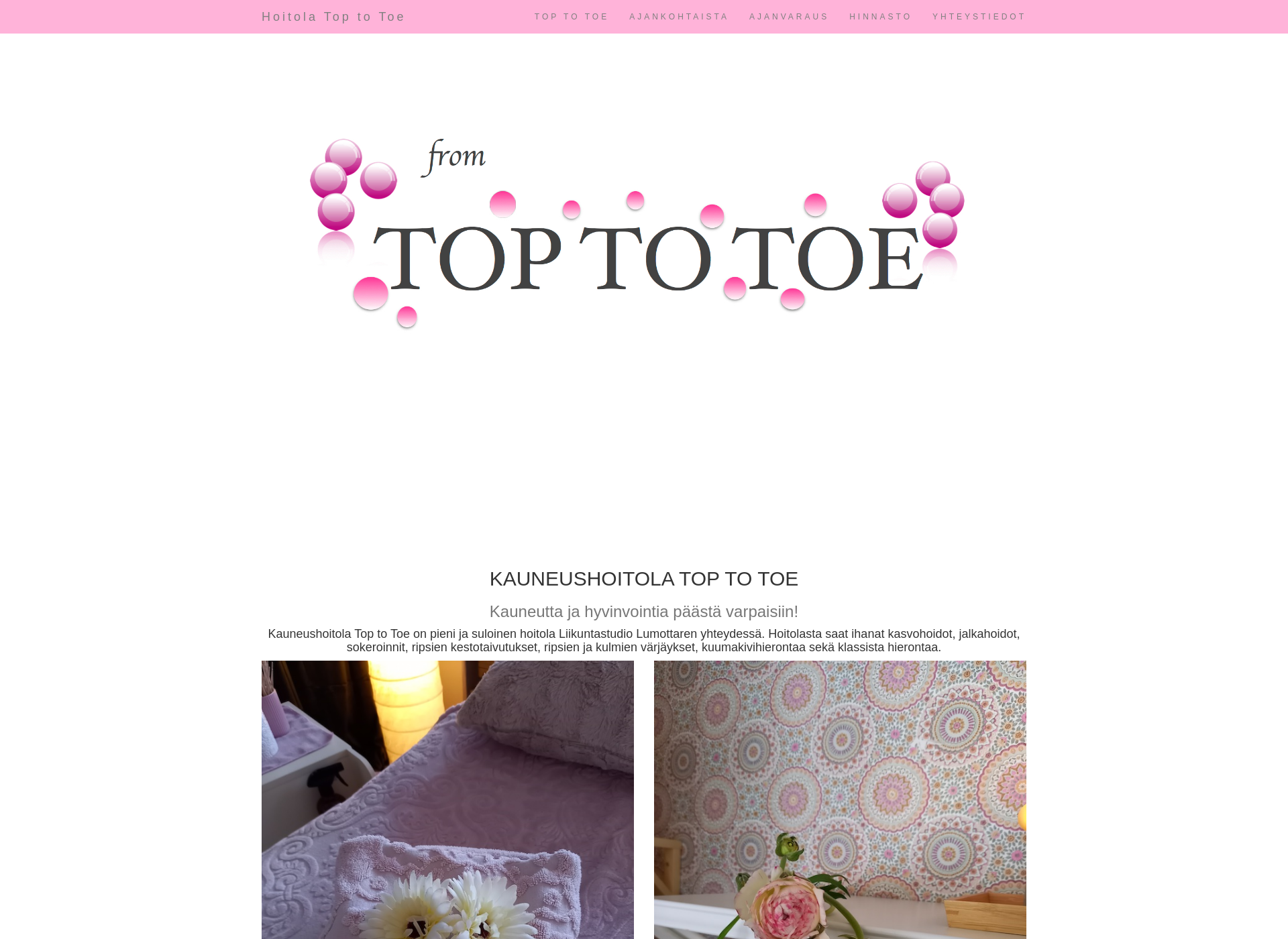 Skärmdump för toptotoe.fi