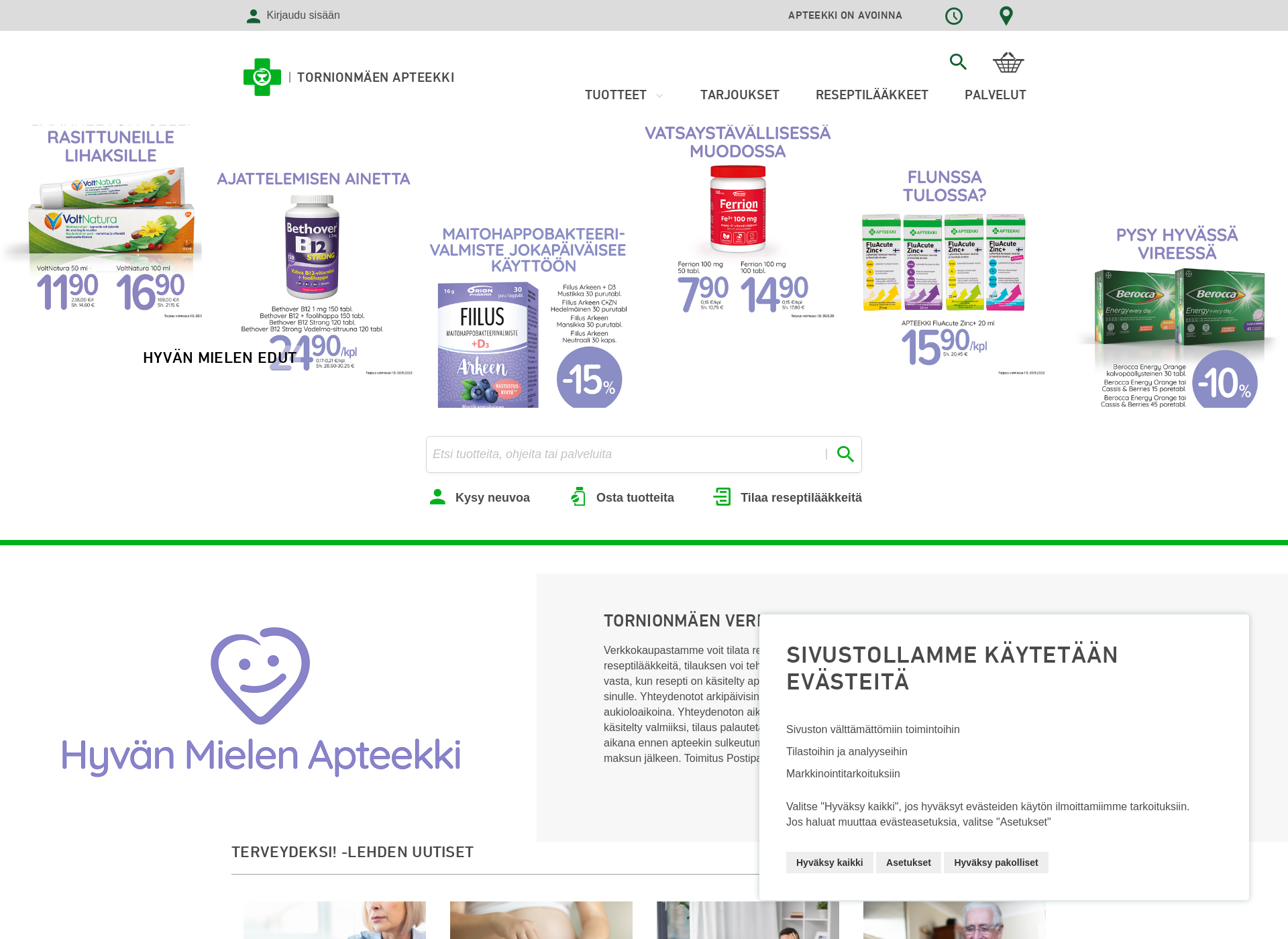 Screenshot for tornionmaenverkkoapteekki.fi