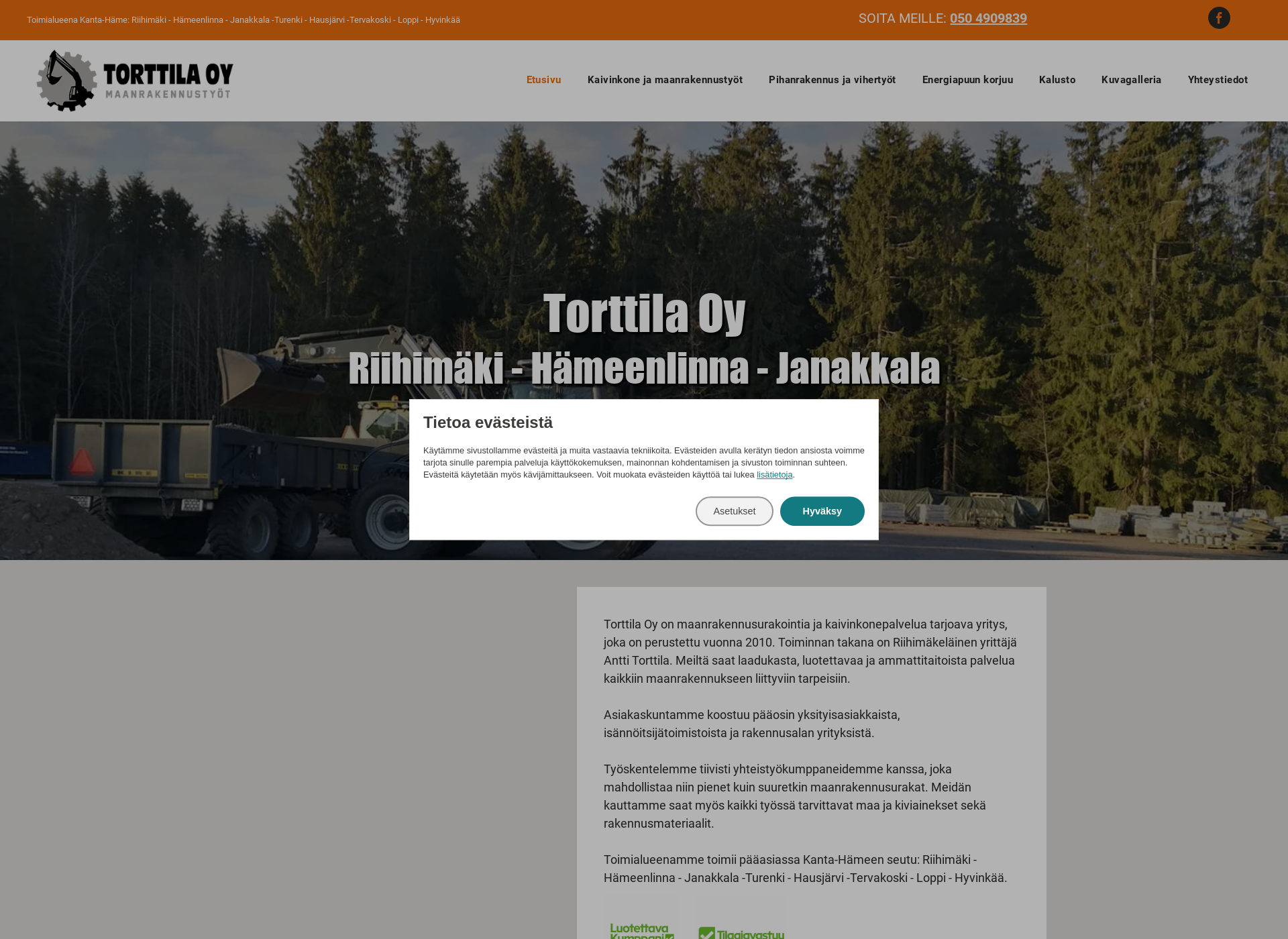 Screenshot for torttilaoy.fi