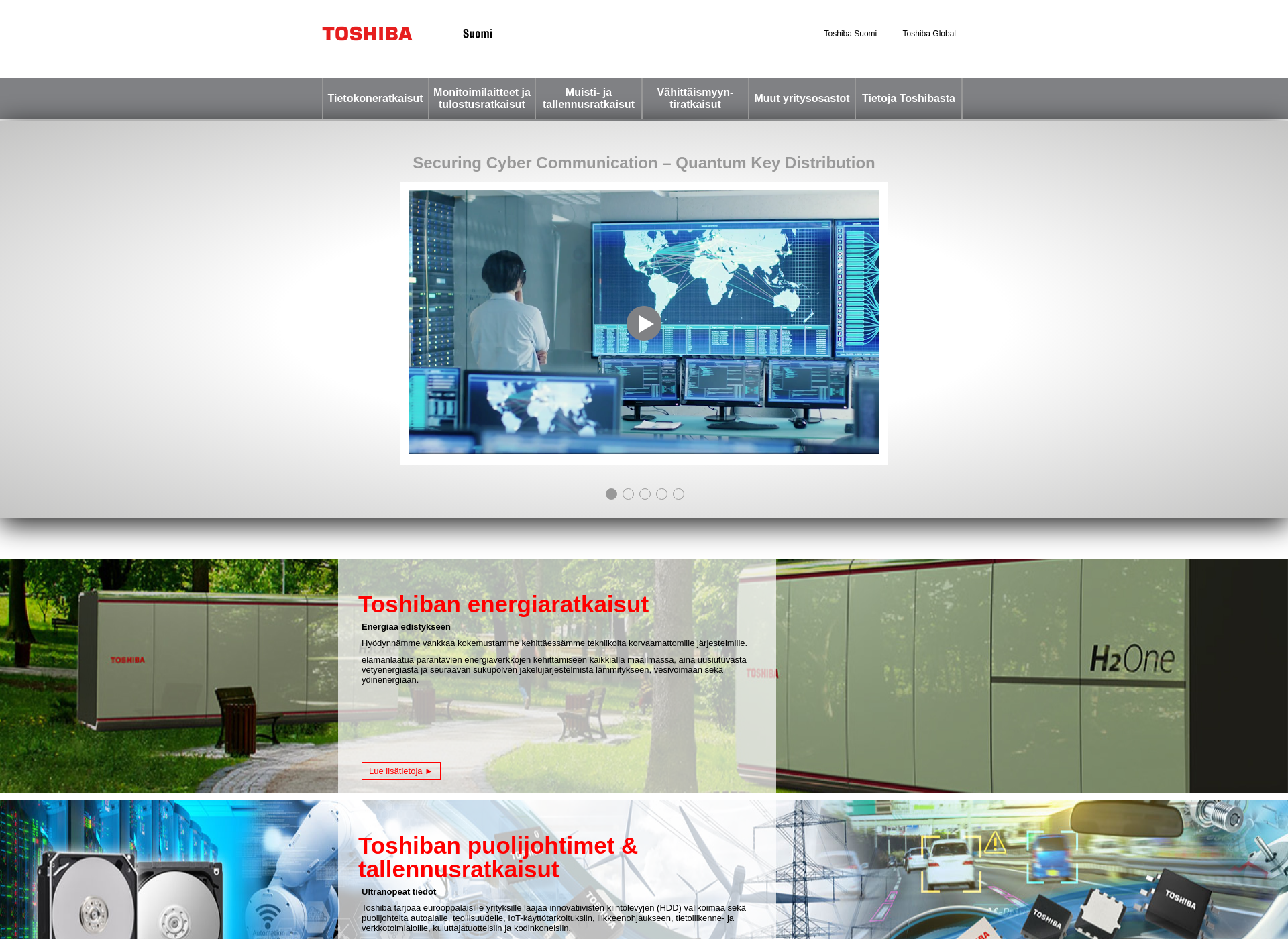 Screenshot for toshibanews.fi