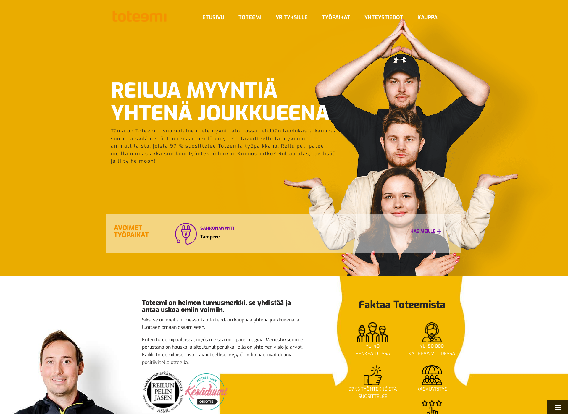Screenshot for toteemi.fi