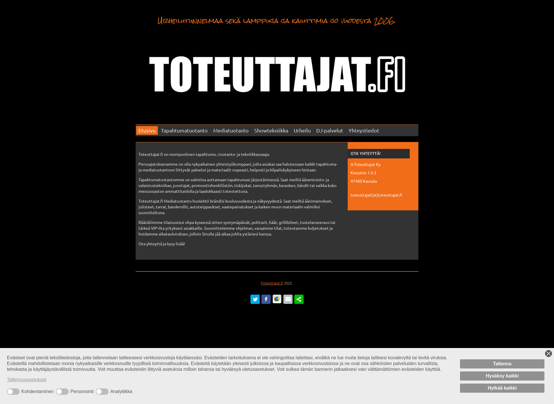 Screenshot for toteuttajat.fi