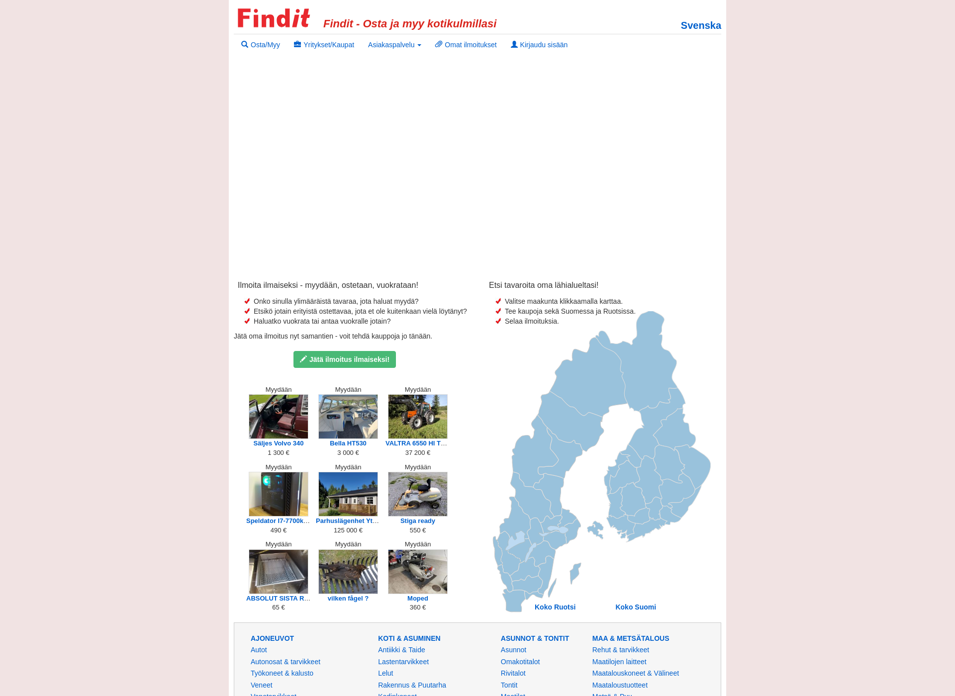 Skärmdump för toti.fi