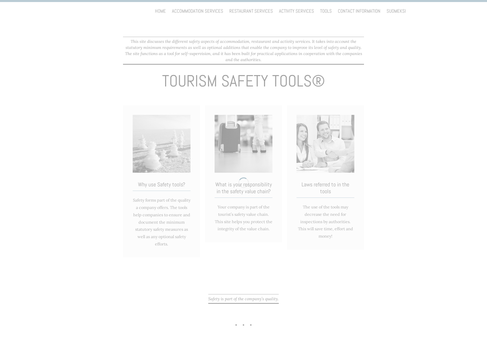 Screenshot for tourismsafetytools.fi