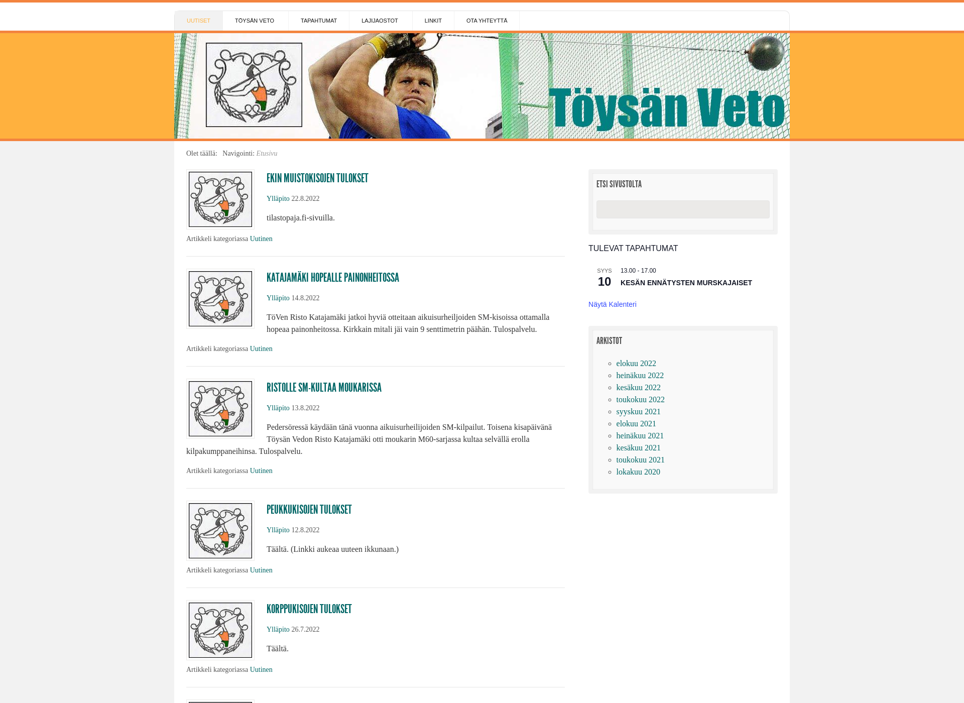 Screenshot for toysanveto.fi