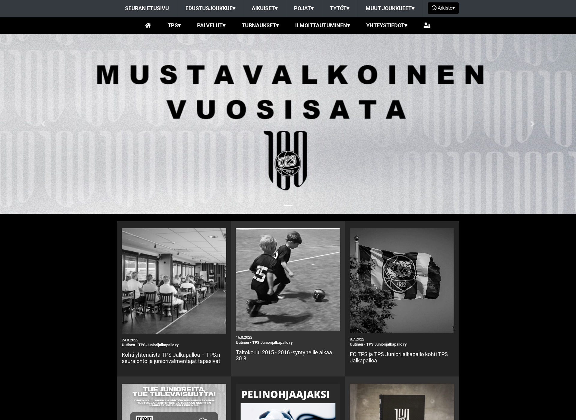 Screenshot for tpsjuniorijalkapallo.fi