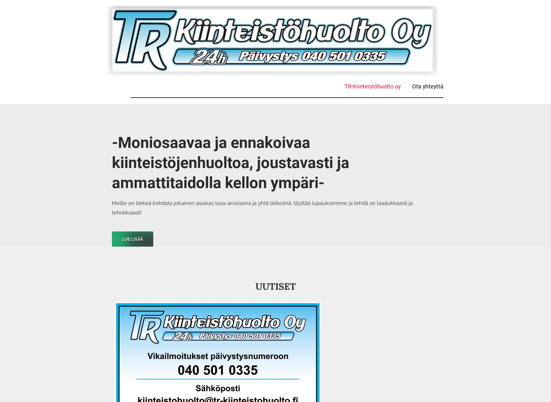 Näyttökuva tr-kiinteistohuolto.fi