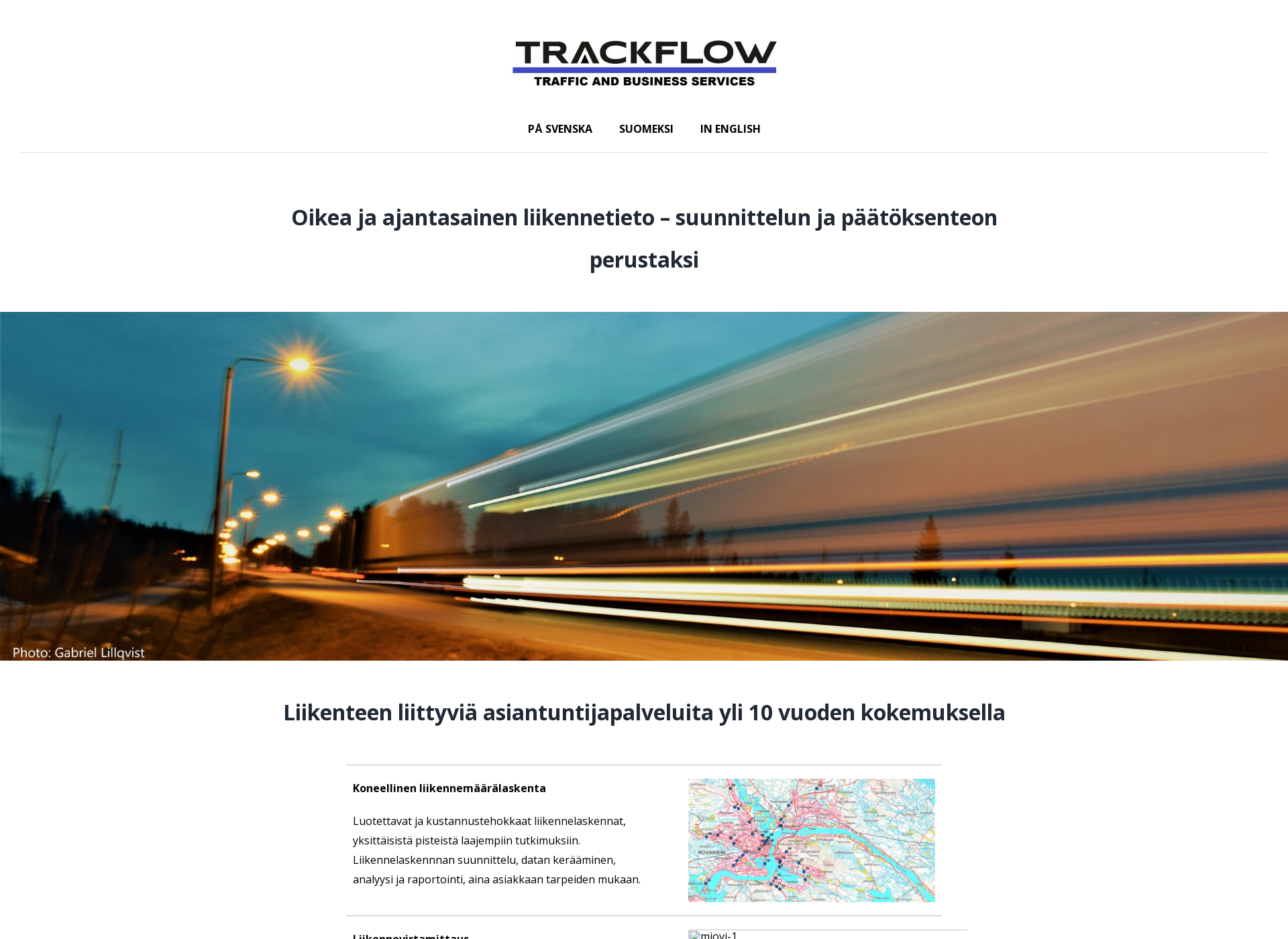 Skärmdump för trackflow.fi