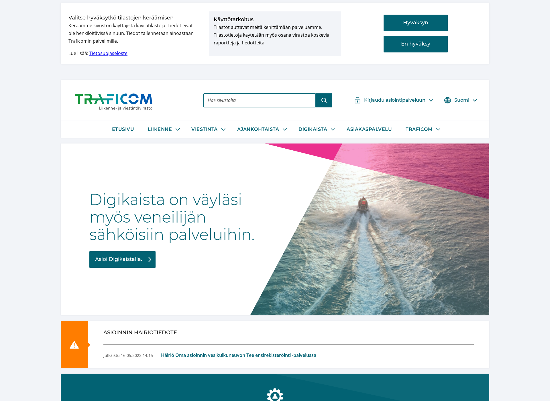 Screenshot for trafi.fi