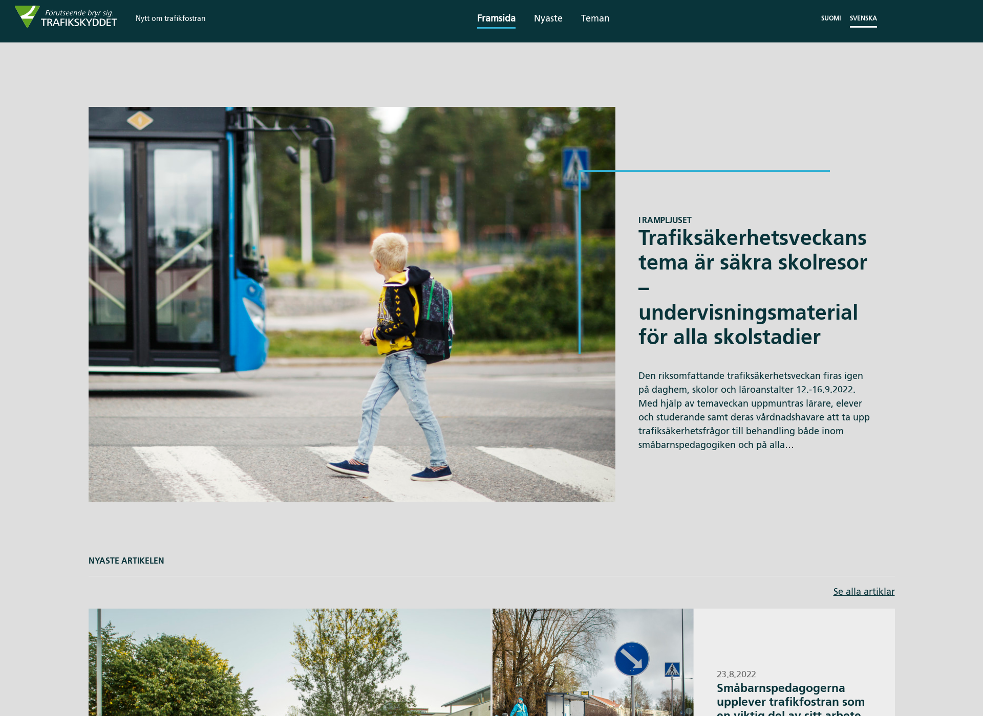 Screenshot for trafikfostrannytt.fi