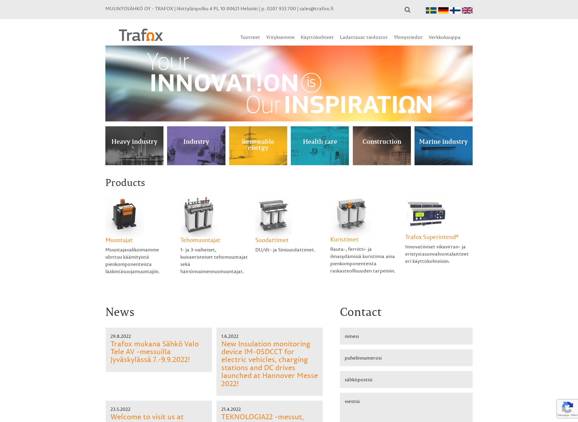Screenshot for trafox.fi
