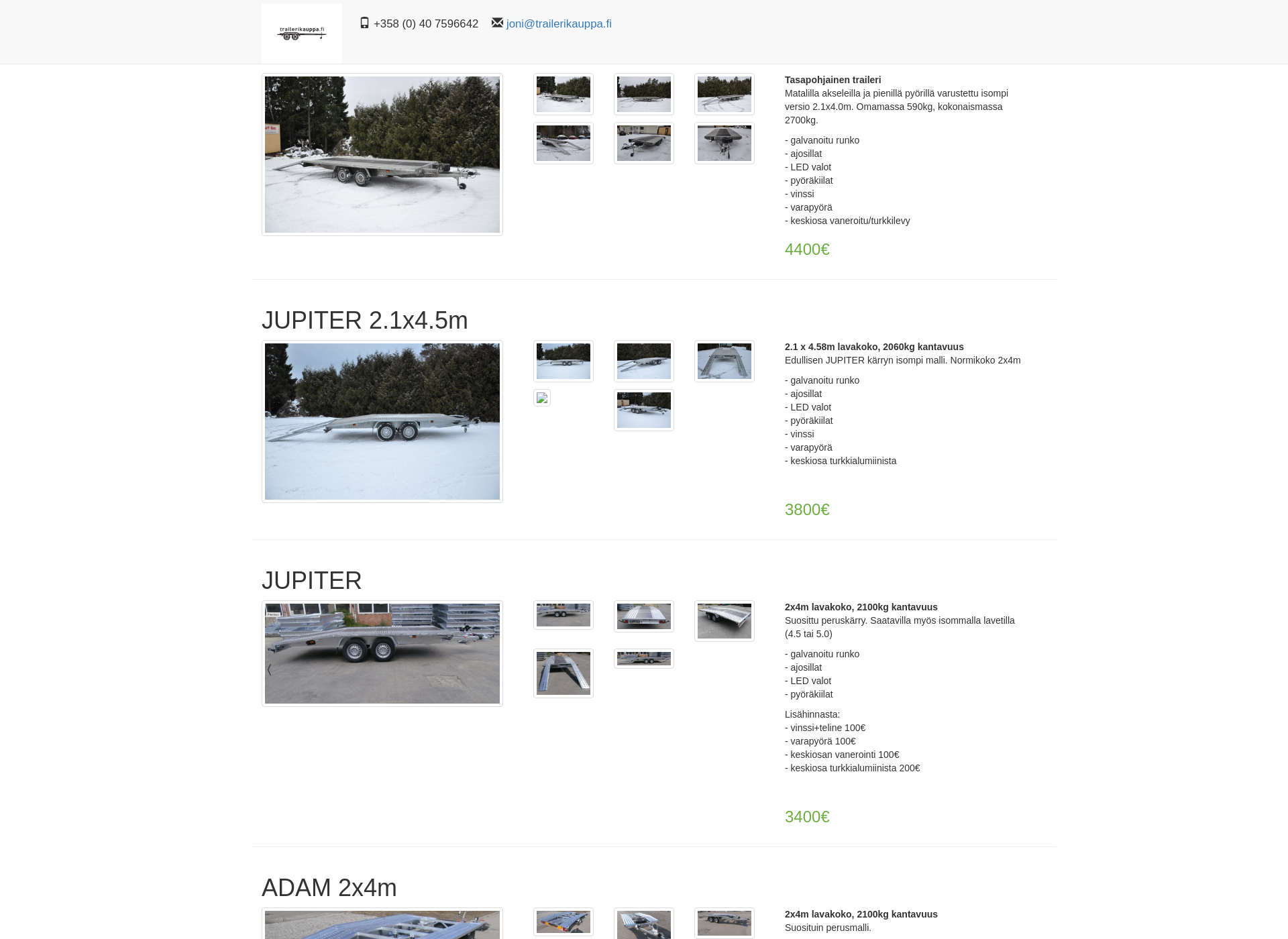 Screenshot for trailerikauppa.fi