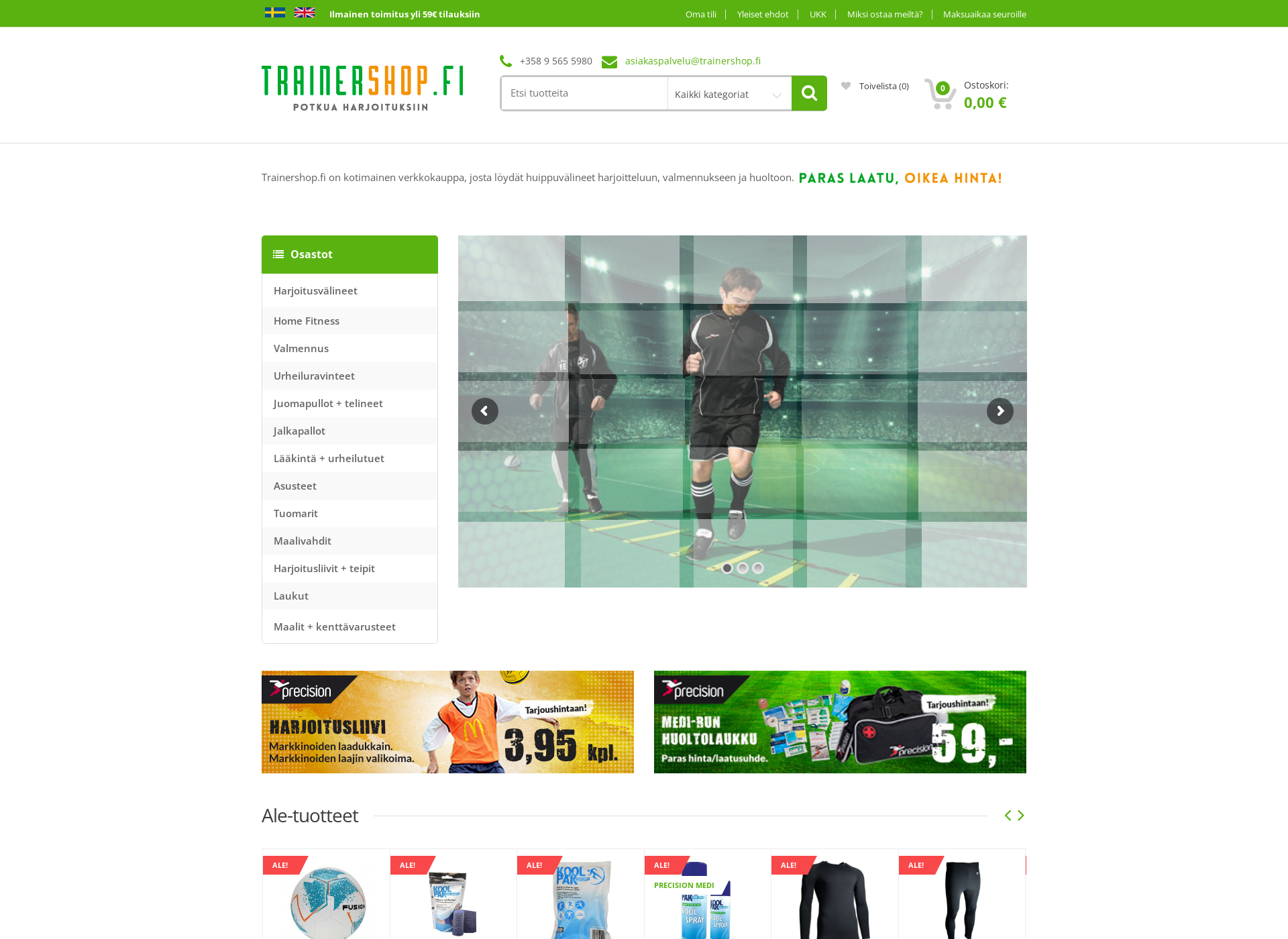 Screenshot for trainershop.fi