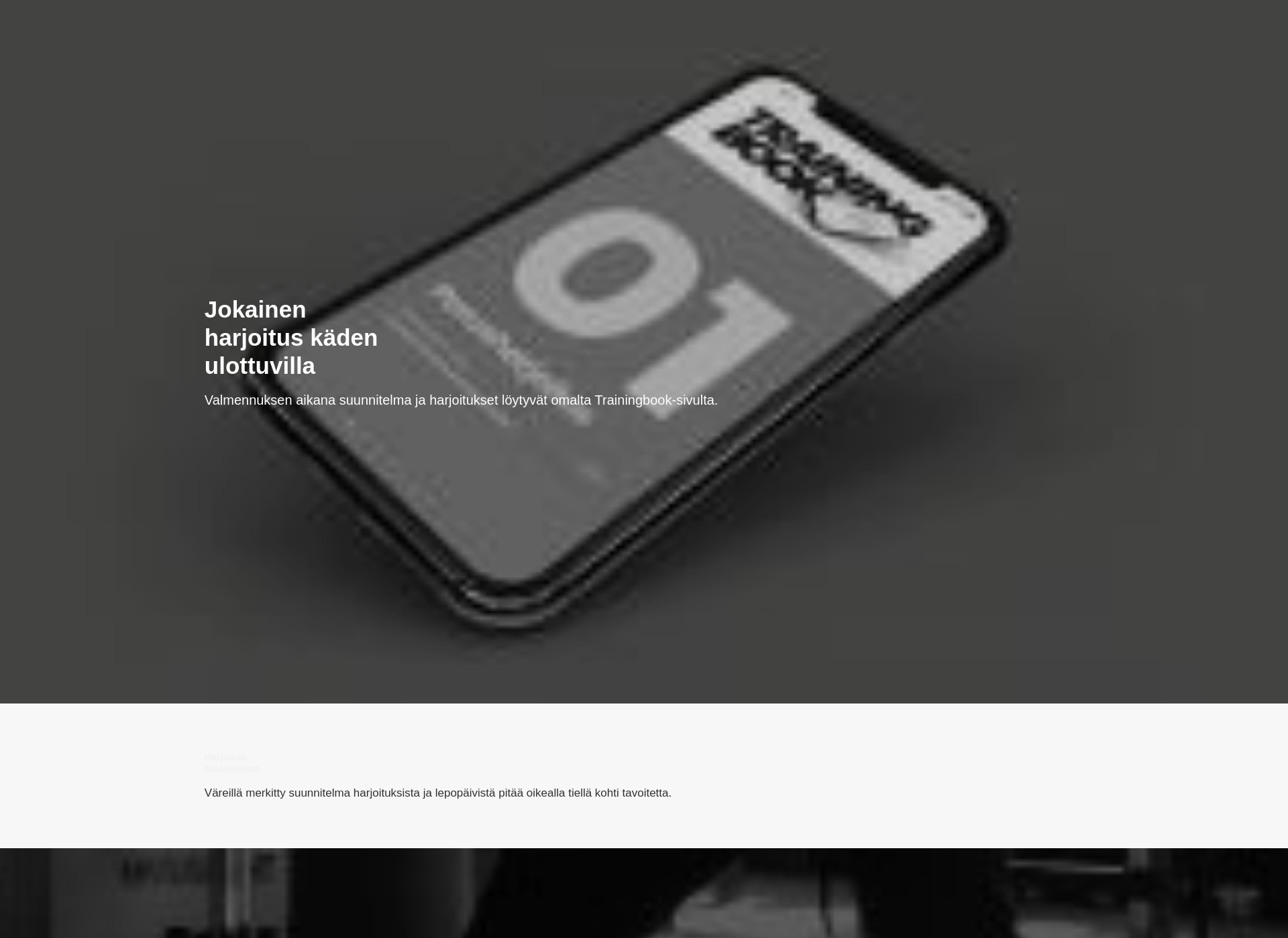 Screenshot for trainingbook.fi