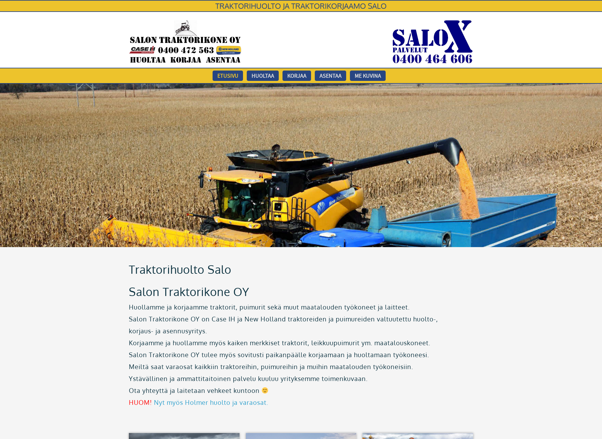 Screenshot for traktorihuolto.fi
