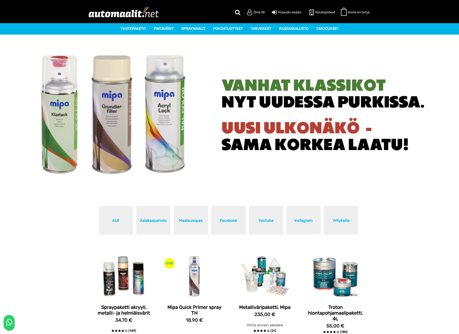 Screenshot for traktorimaalit.fi