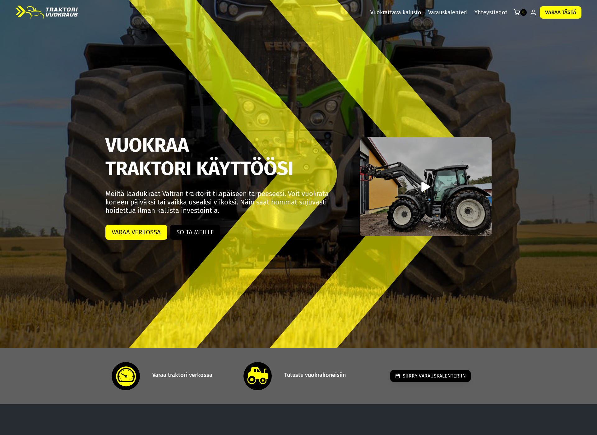Screenshot for traktorivuokraus.fi