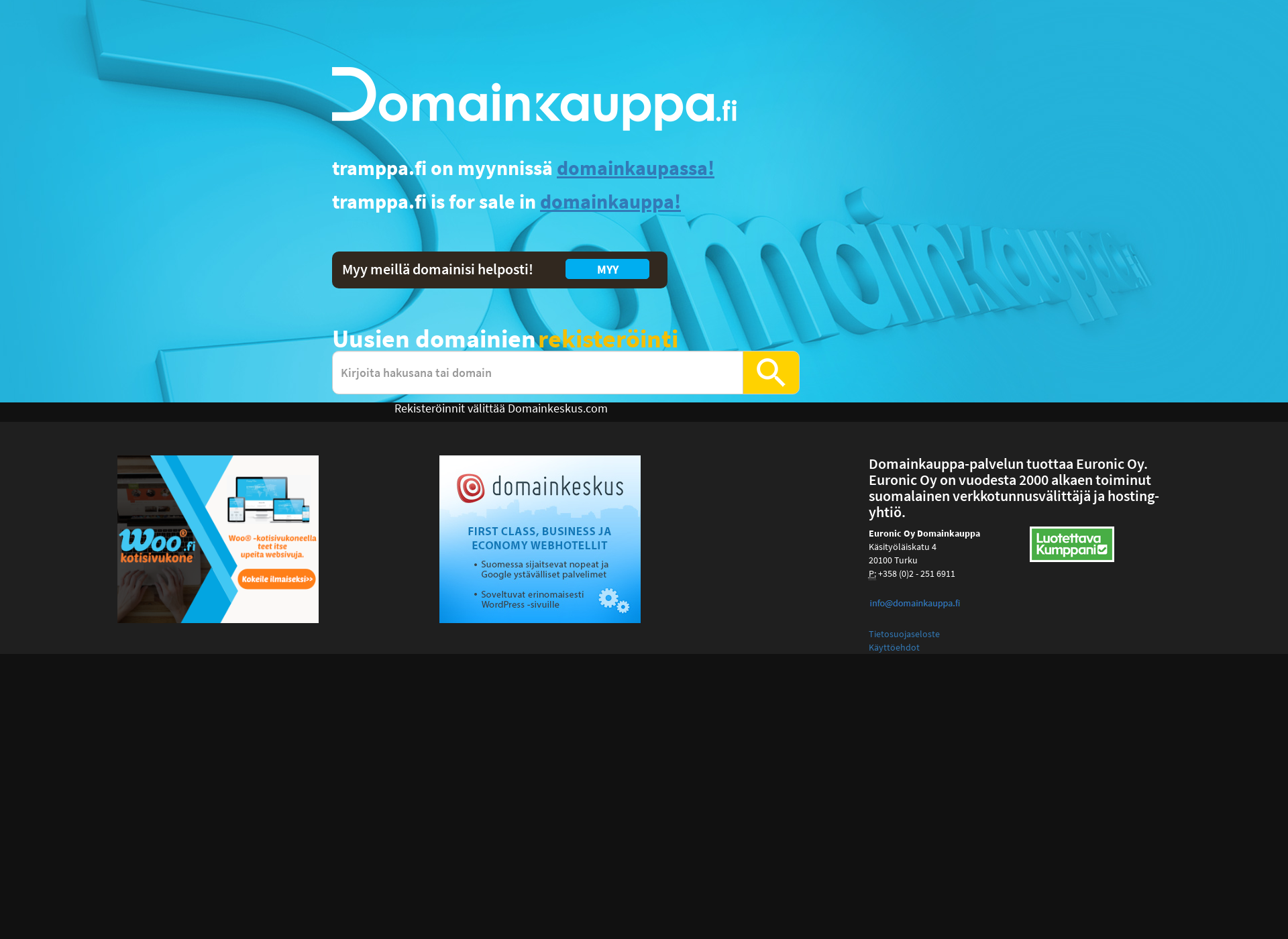 Screenshot for tramppa.fi