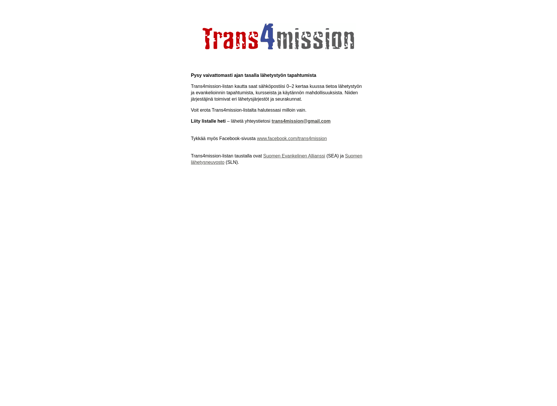 Skärmdump för trans4mission.fi
