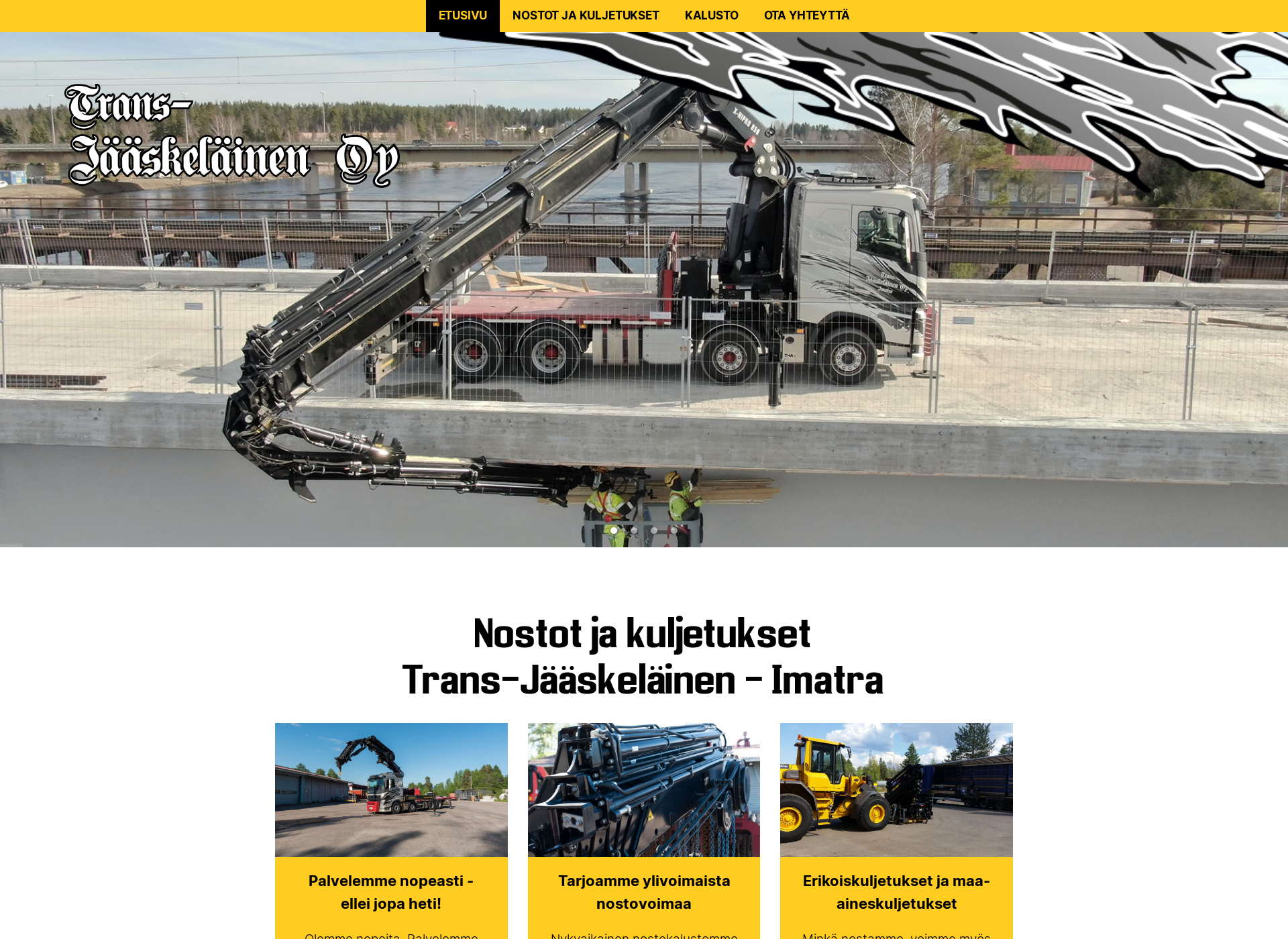 Screenshot for transjaaskelainen.fi