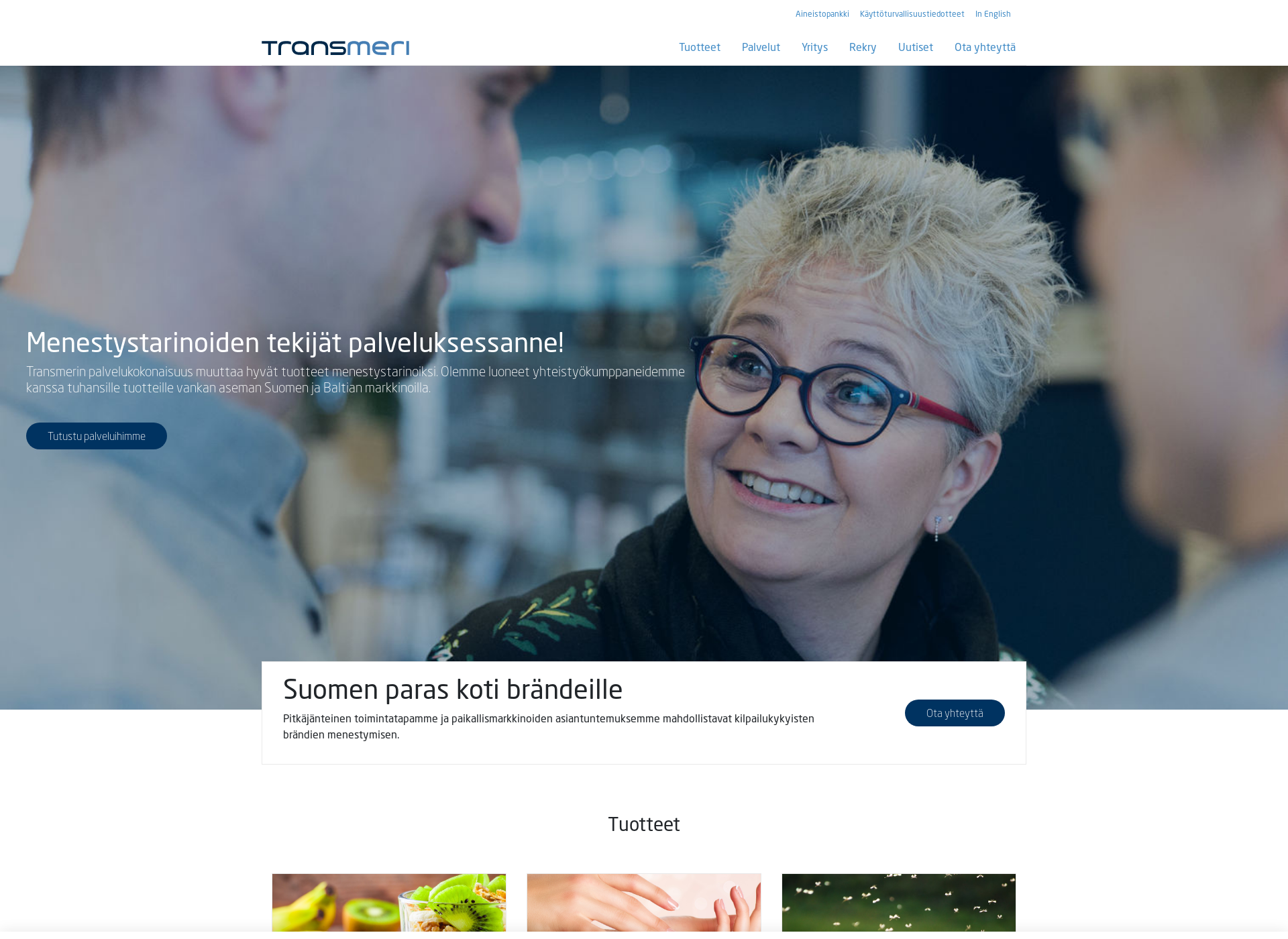 Skärmdump för transmeri.fi