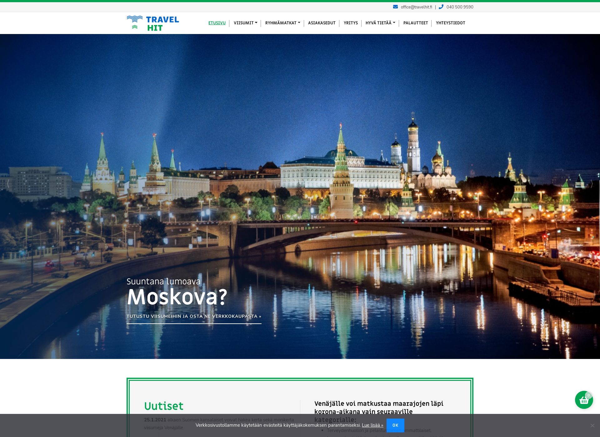 Screenshot for travelhit.fi