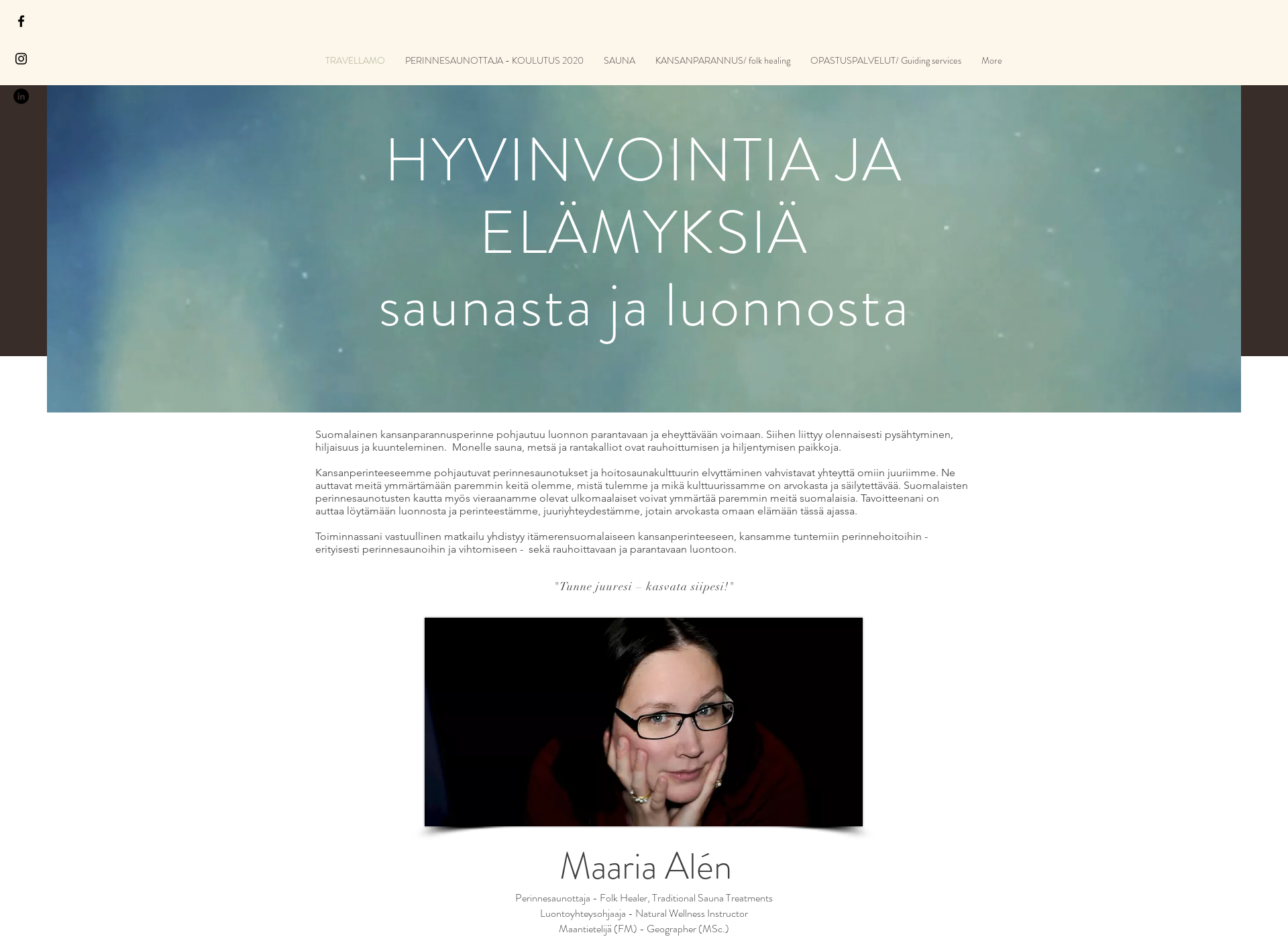 Skärmdump för travellamo.fi