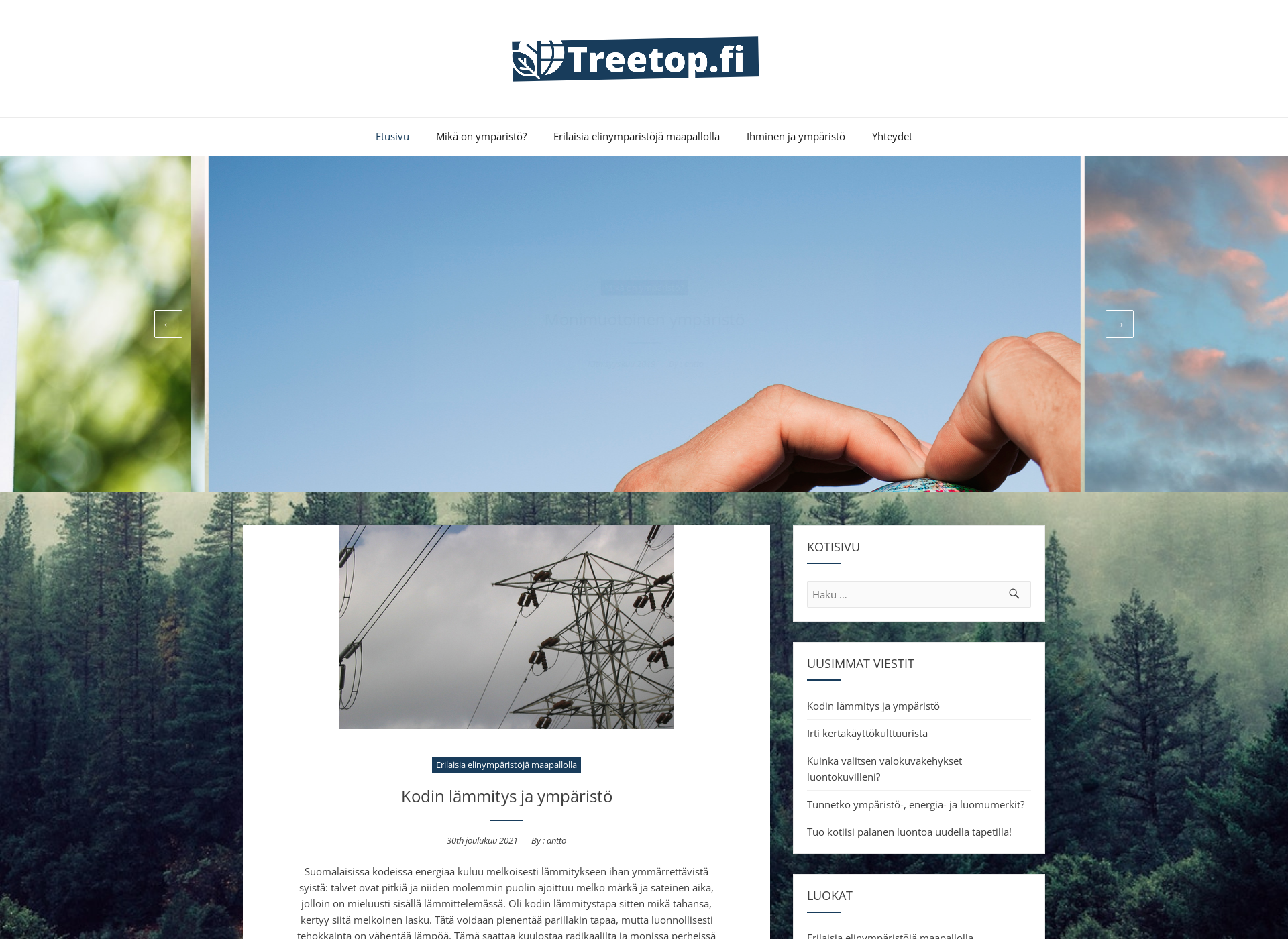Screenshot for treetop.fi