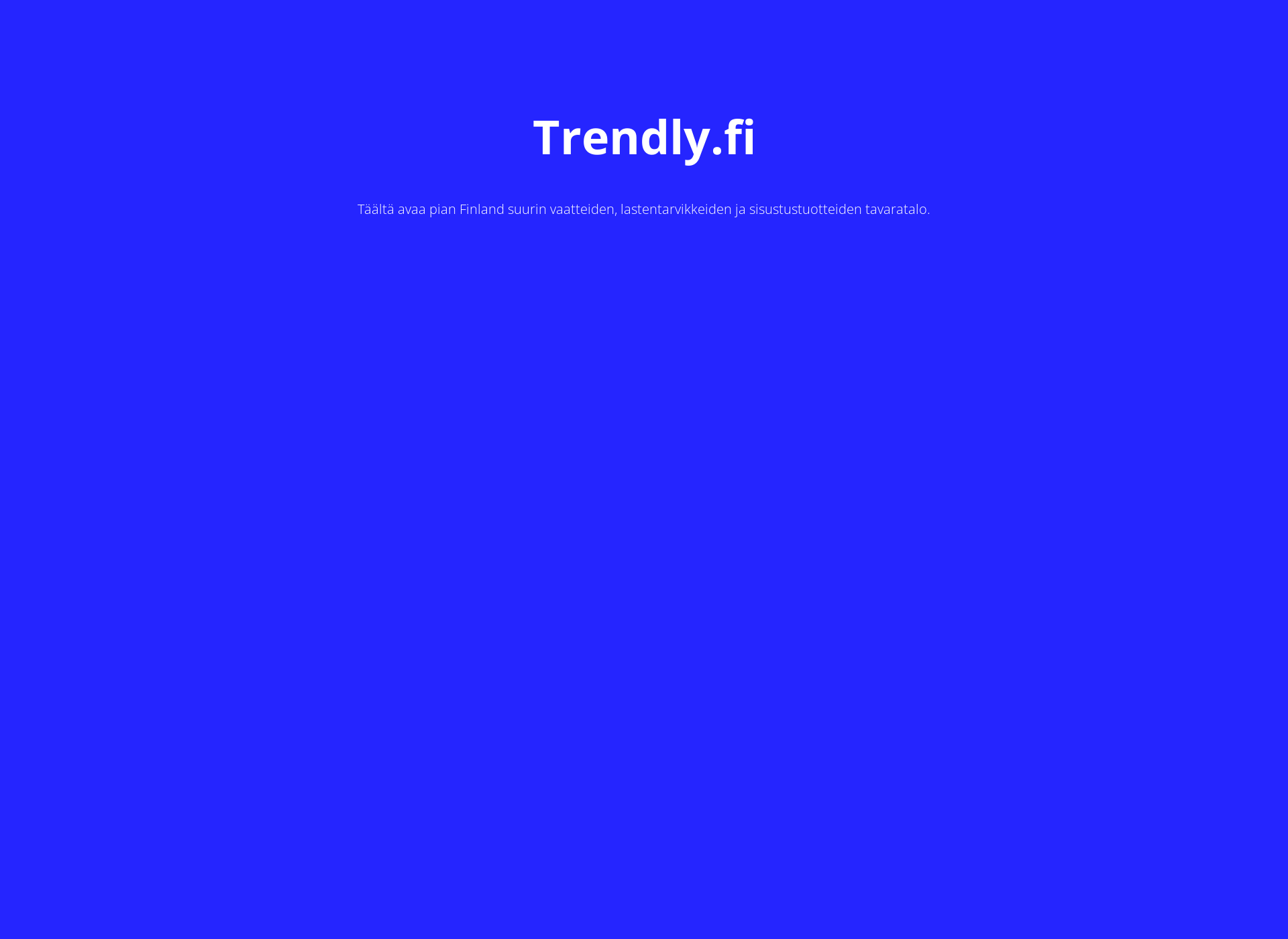 Skärmdump för trendly.fi