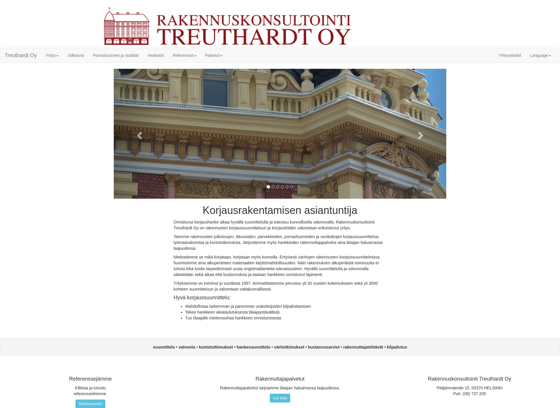 Skärmdump för treuthardt.fi
