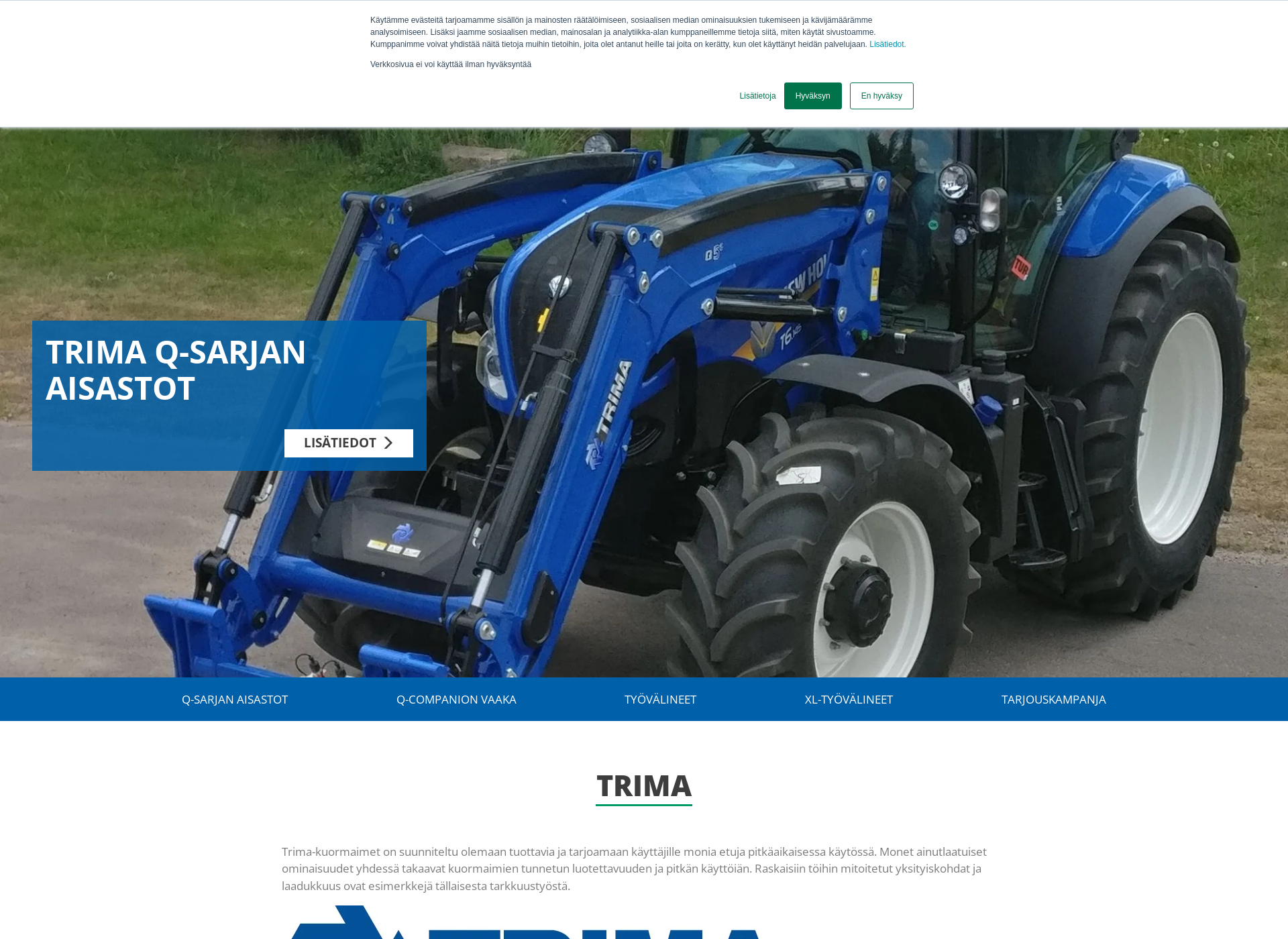 Screenshot for trima.fi