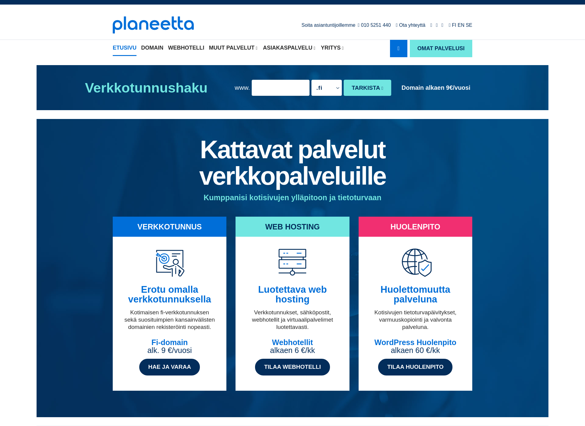 Screenshot for trinitaslääkäripalvelut.fi