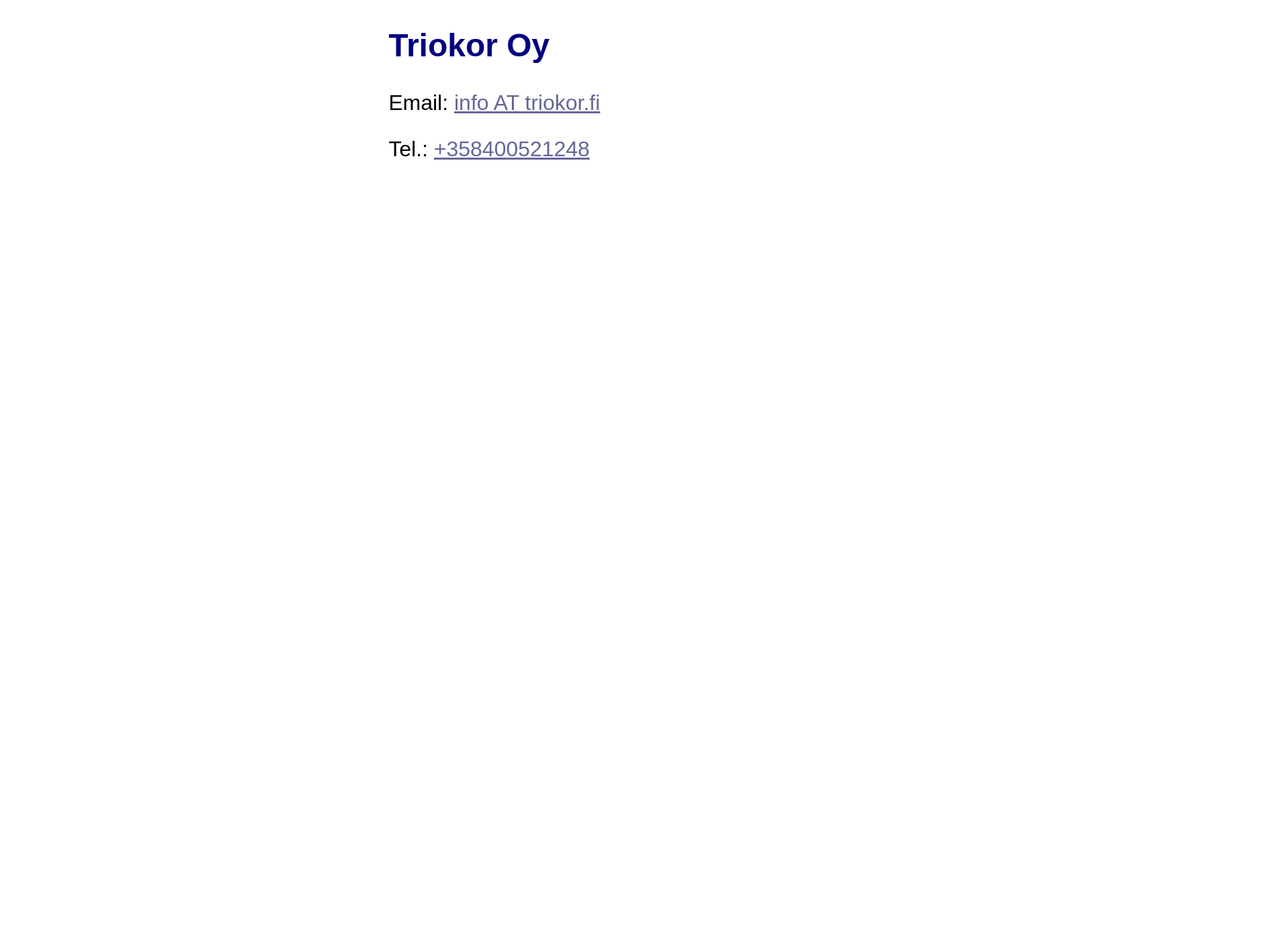 Screenshot for triokor.fi