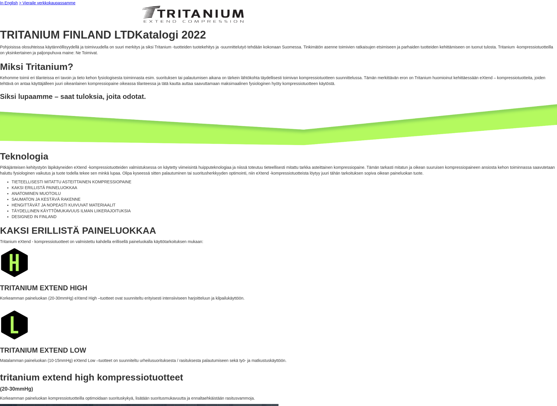Skärmdump för tritanium.fi