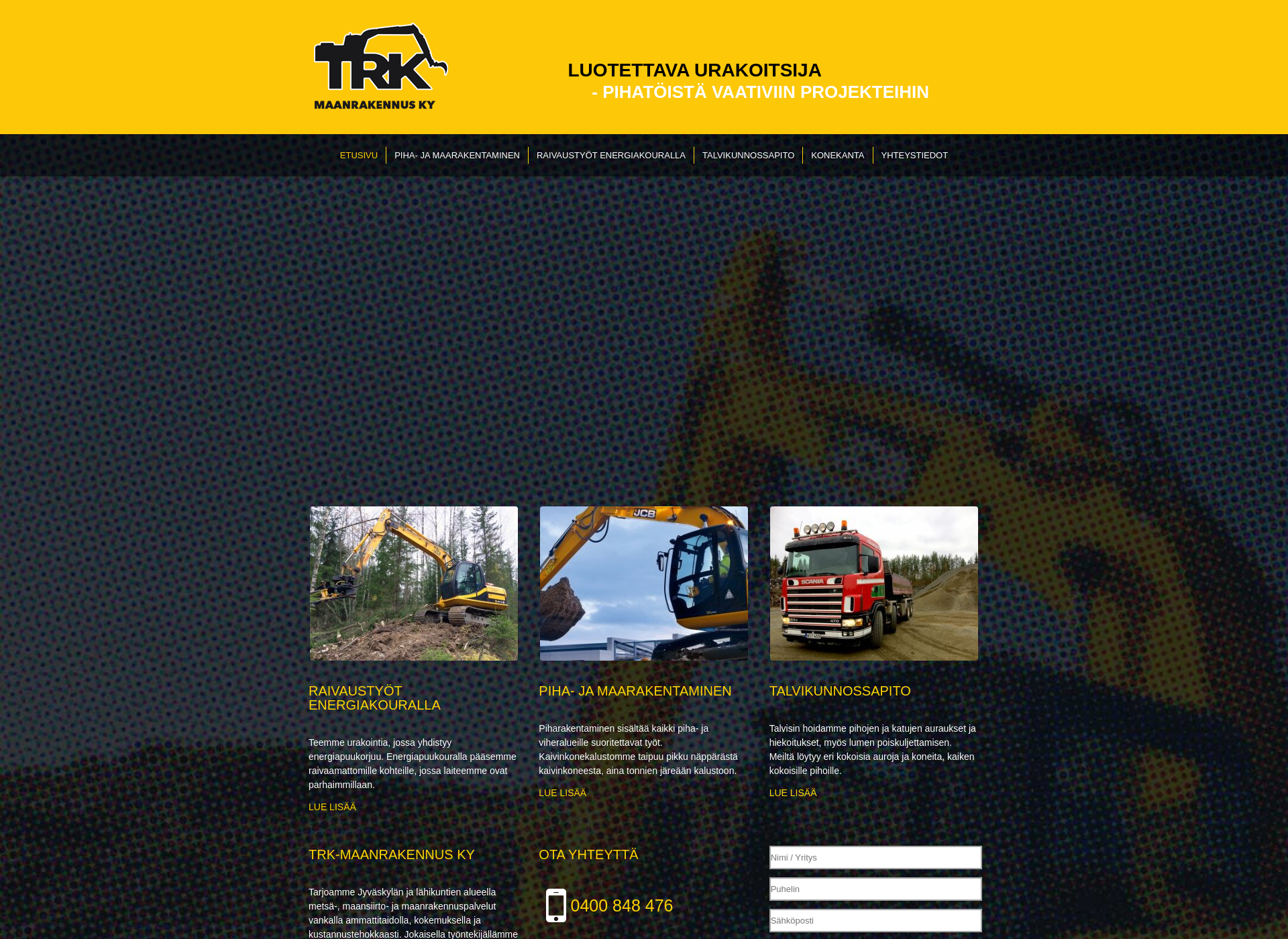 Screenshot for trk-maanrakennus.fi