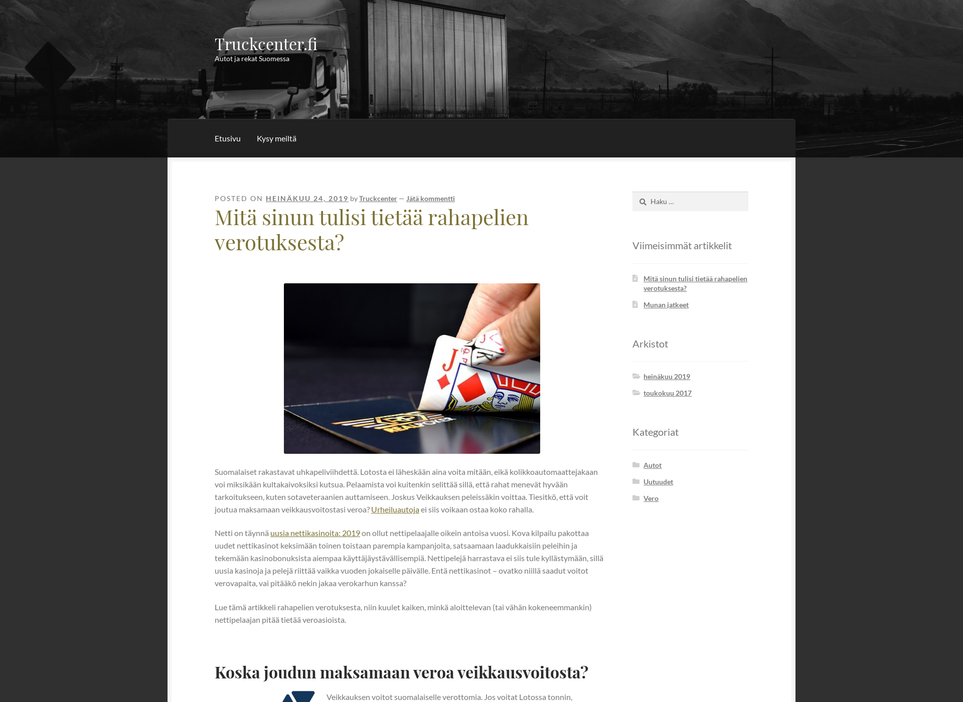Skärmdump för truckcenter.fi
