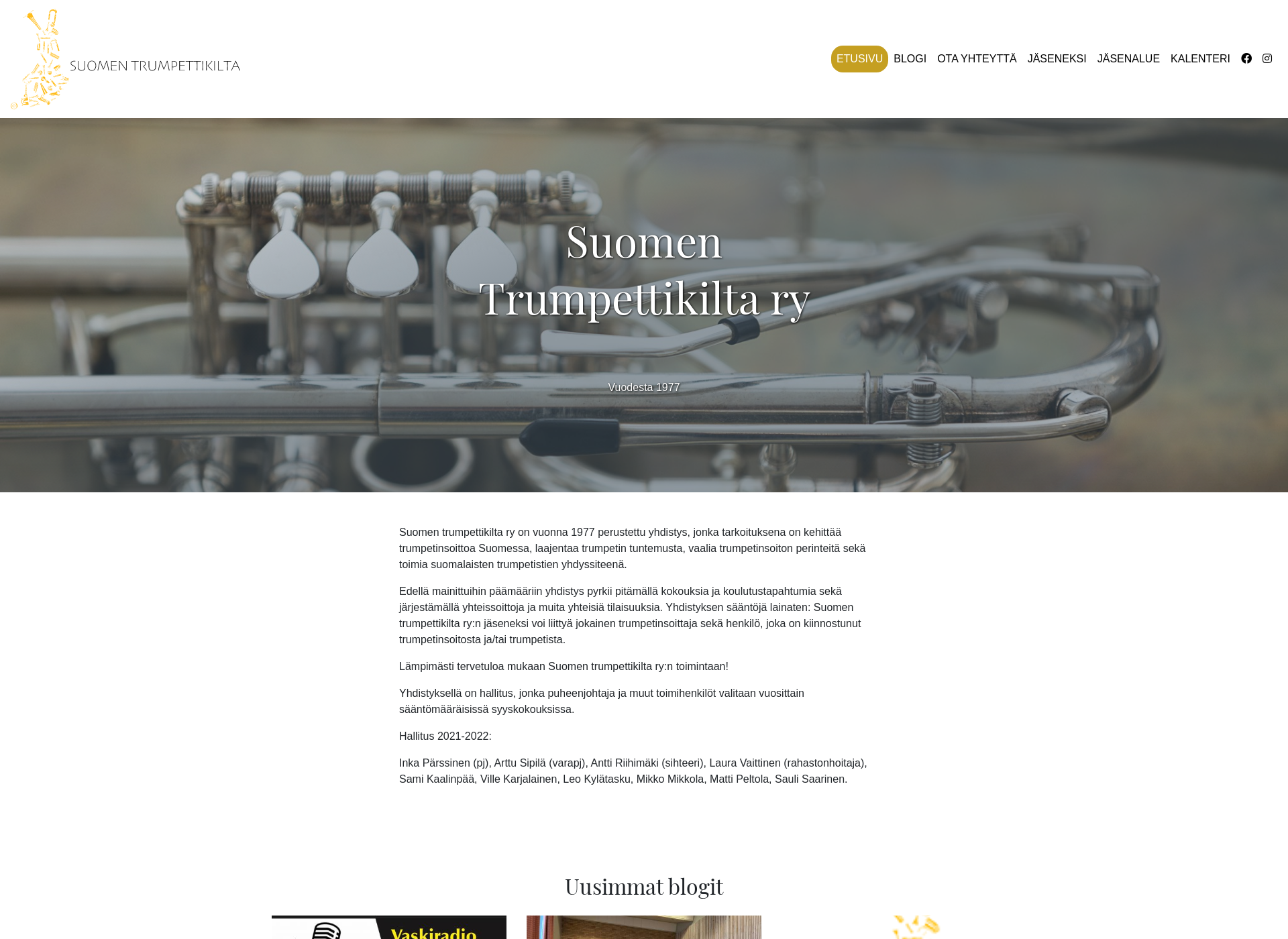 Screenshot for trumpettikilta.fi
