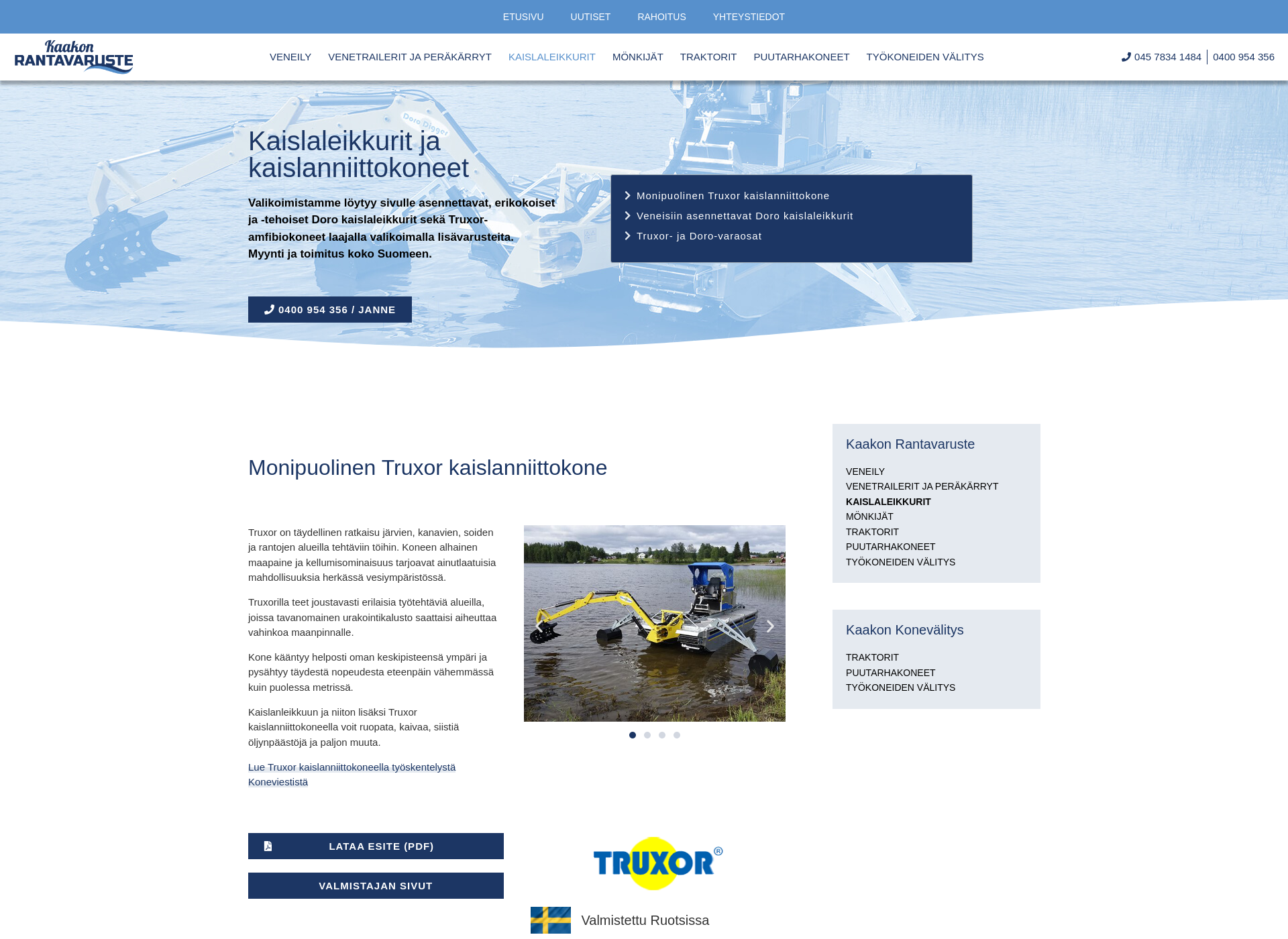 Screenshot for truxor.fi