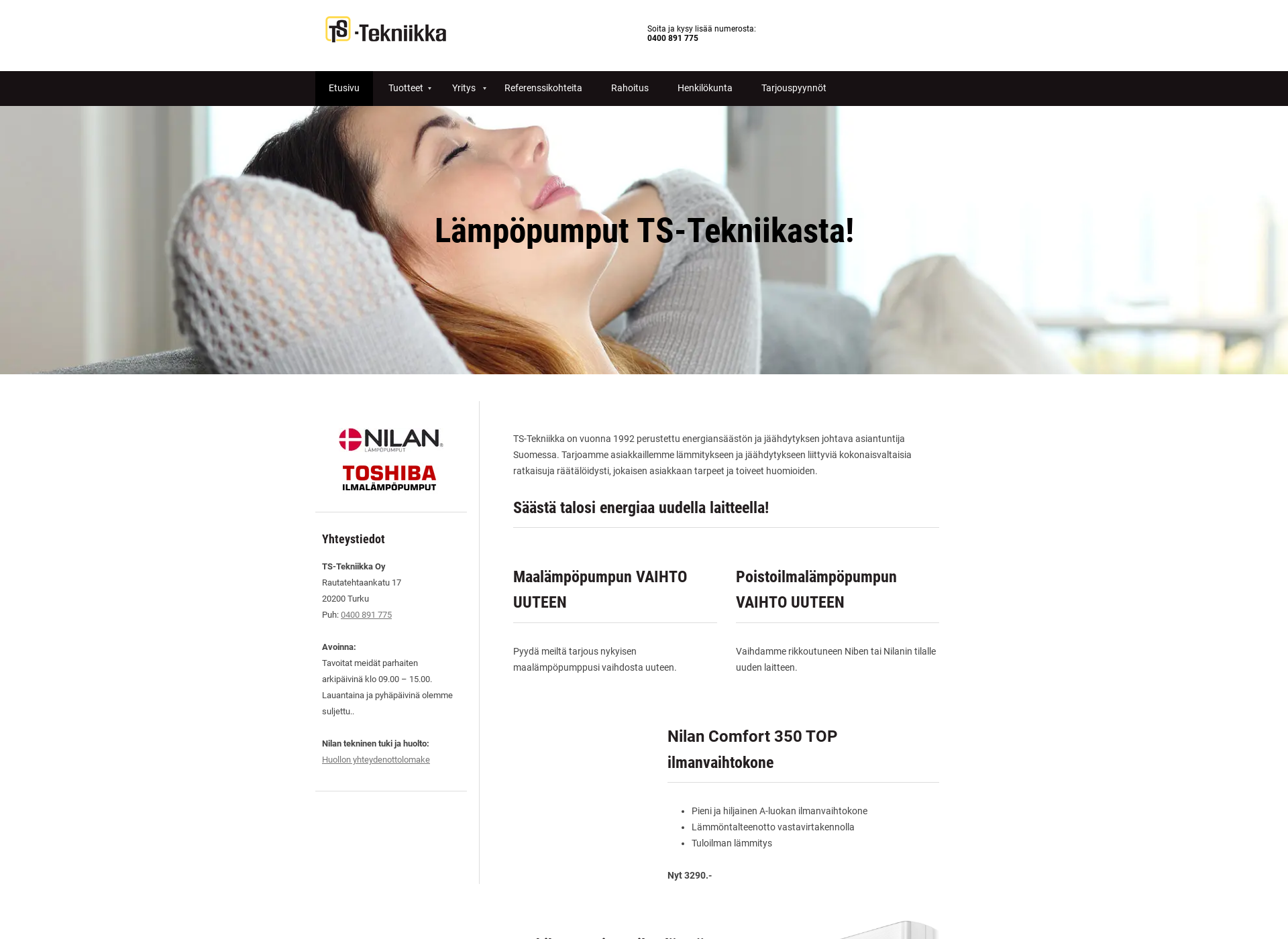 Screenshot for ts-tekniikka.fi