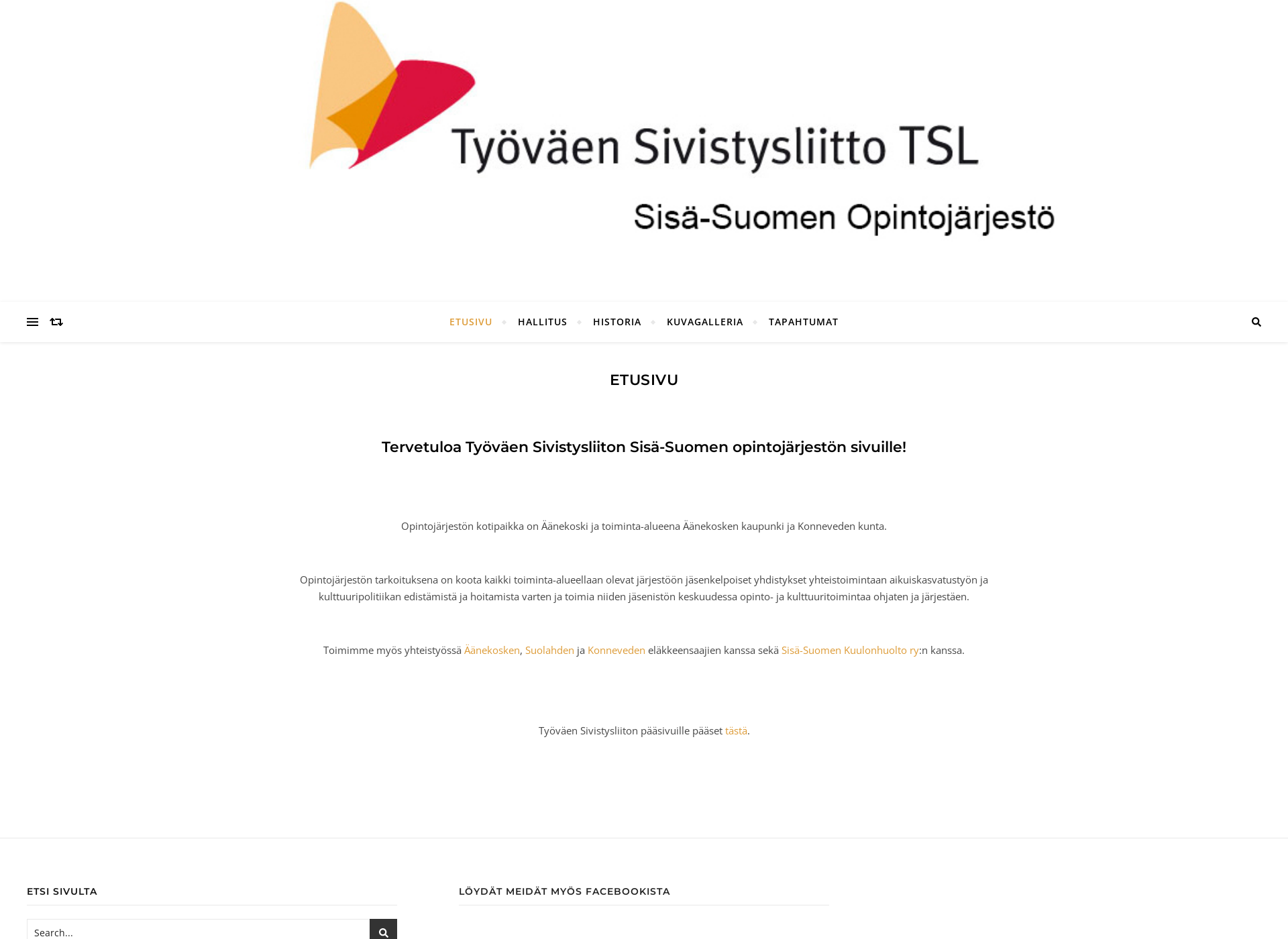 Skärmdump för tslsisasuomi.fi