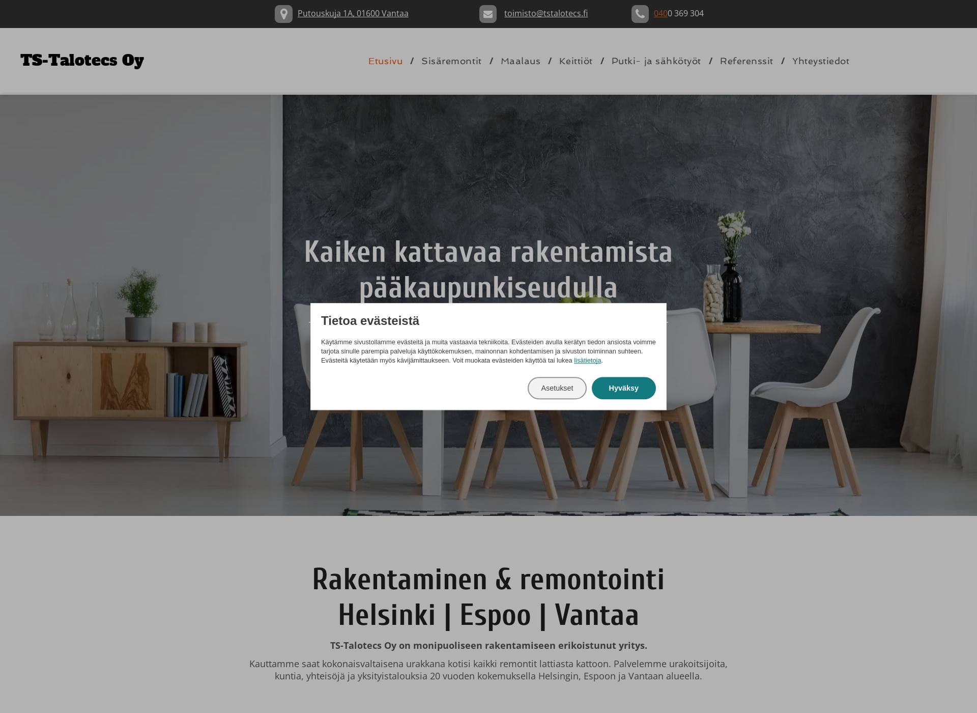 Screenshot for tsmaalauspalvelu.fi