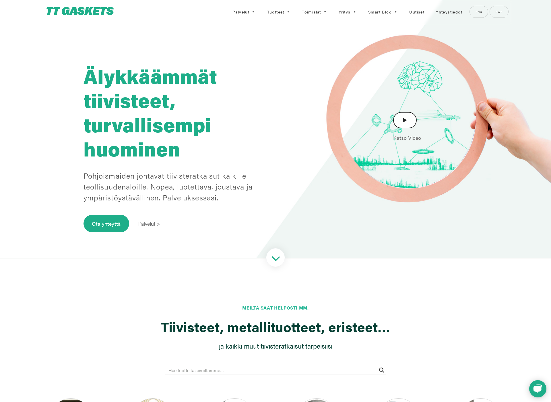 Screenshot for tt-gaskets.fi