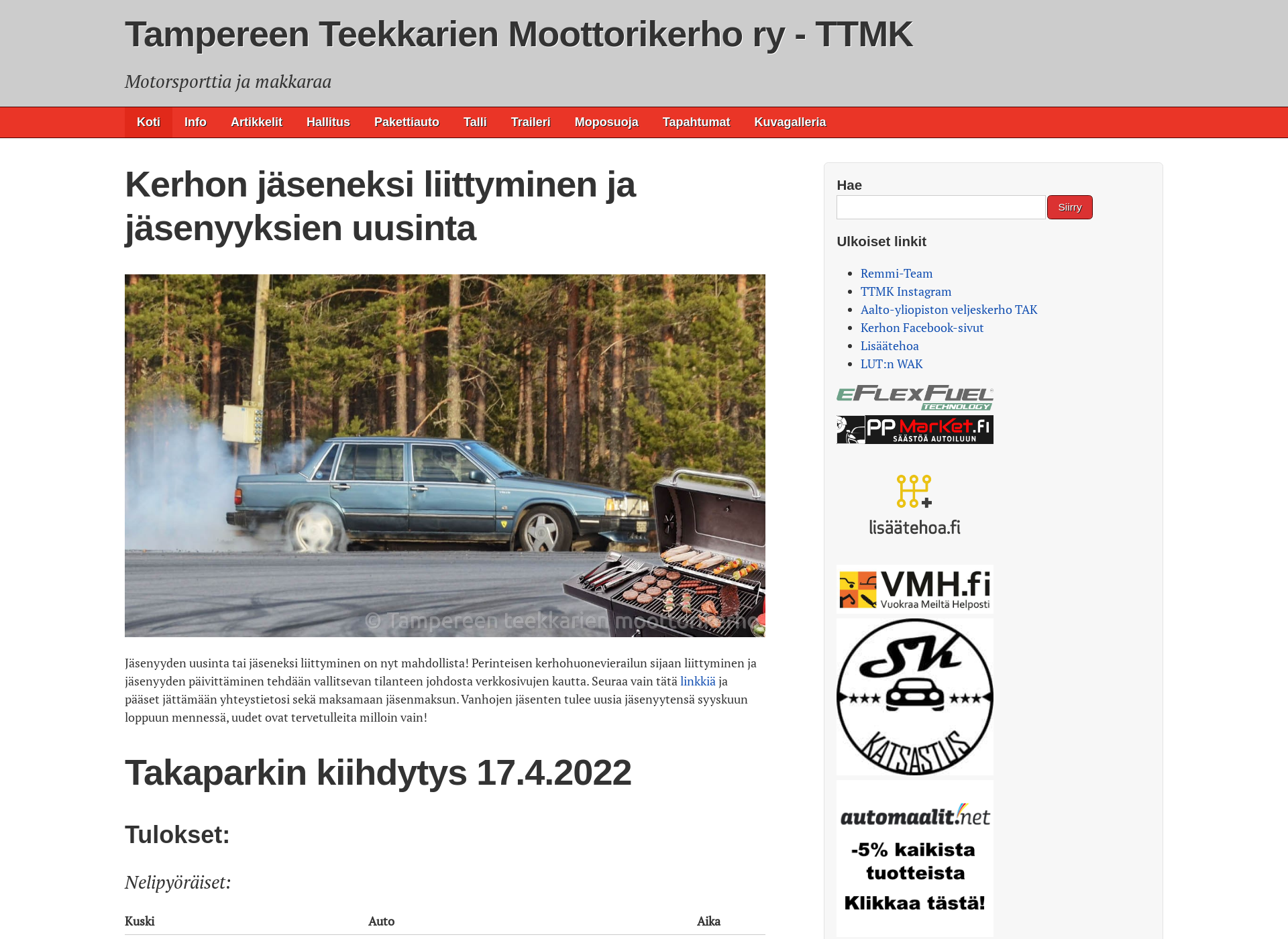 Skärmdump för ttmk.fi