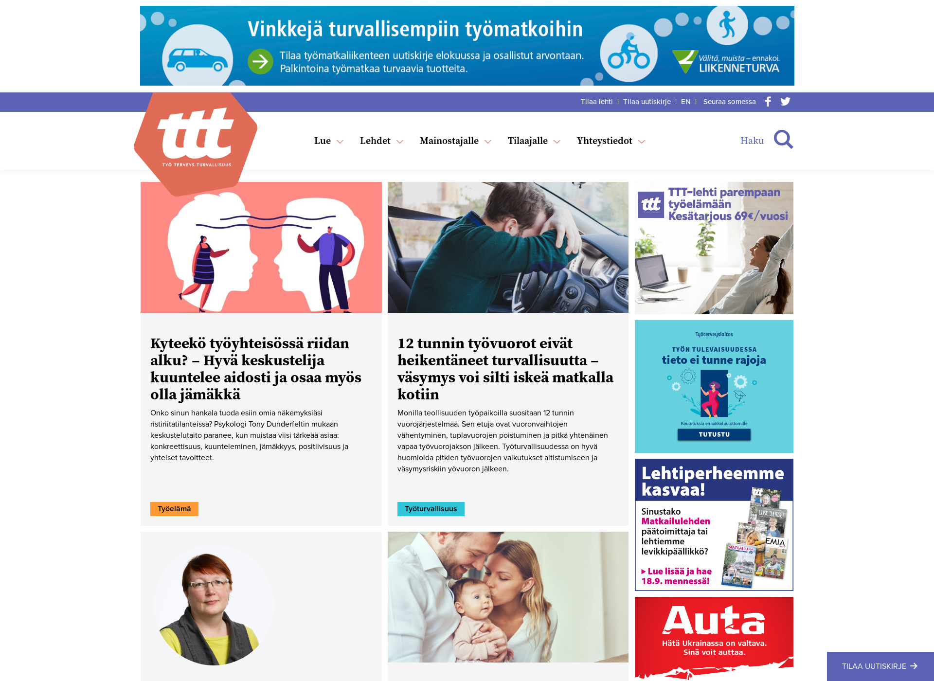 Skärmdump för tttlehti.fi
