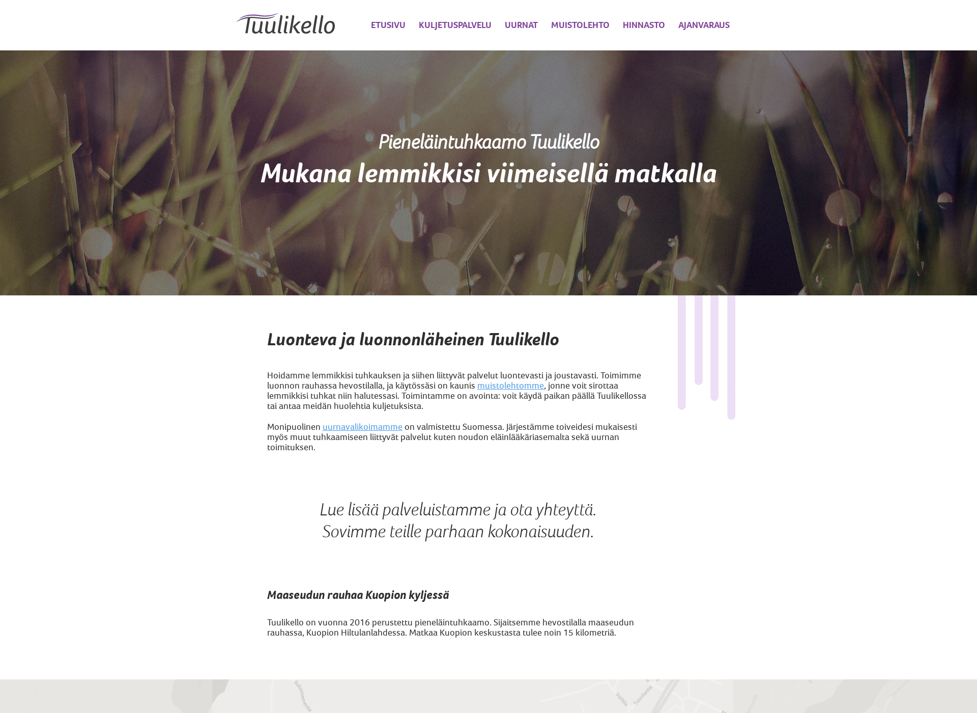 Screenshot for tuhkaamotuulikello.fi