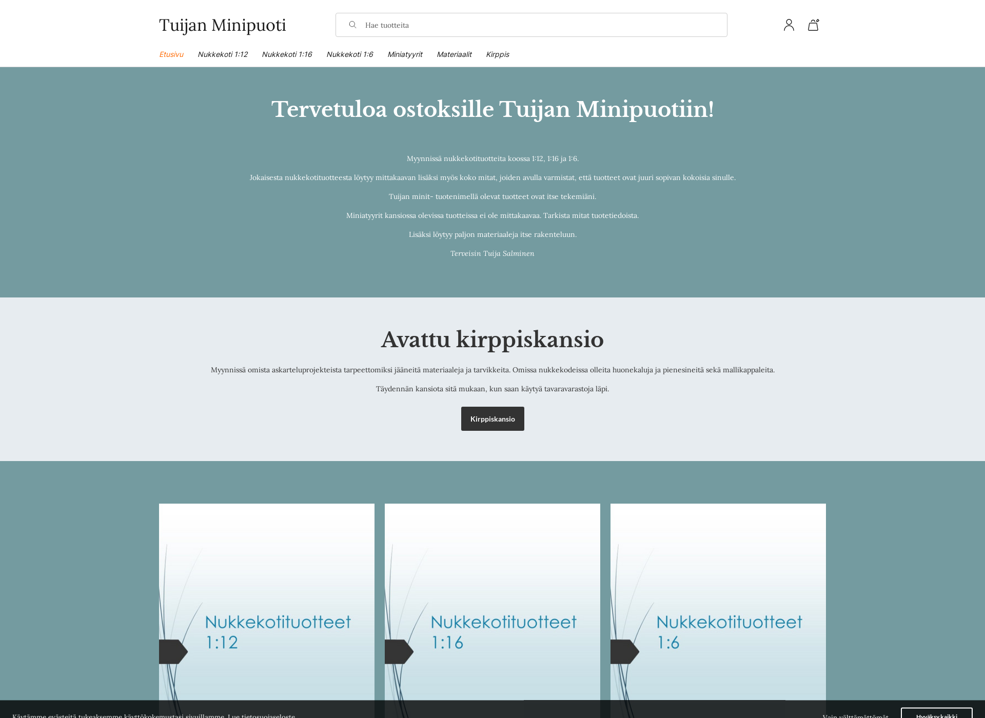 Screenshot for tuijanminipuoti.fi